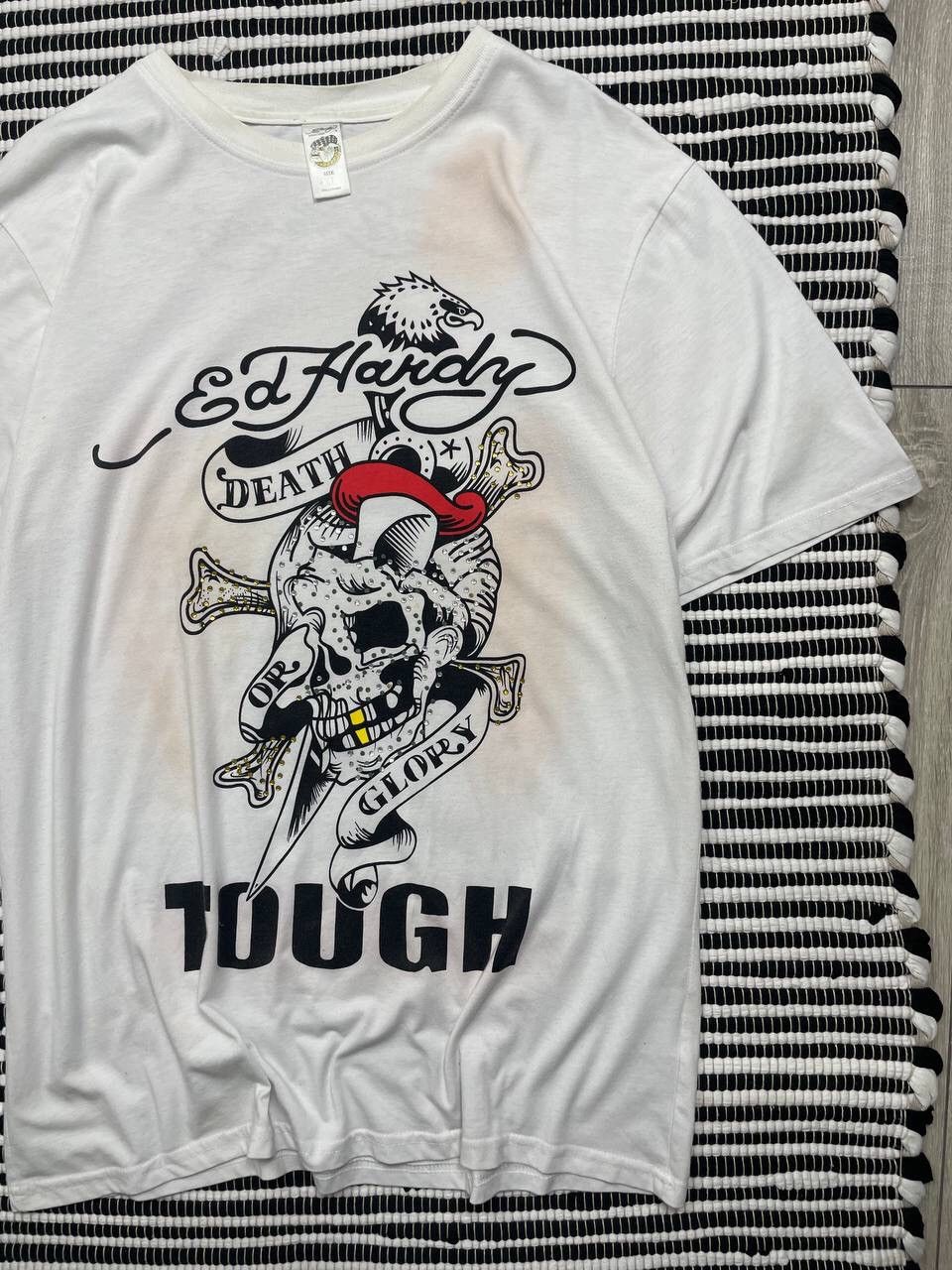Ed Hardy × Japanese Brand × Vintage Vintage Ed Hardy Christian Audigier Tee T-Shirt Y2K Size US XL / EU 56 / 4 - 3 Thumbnail