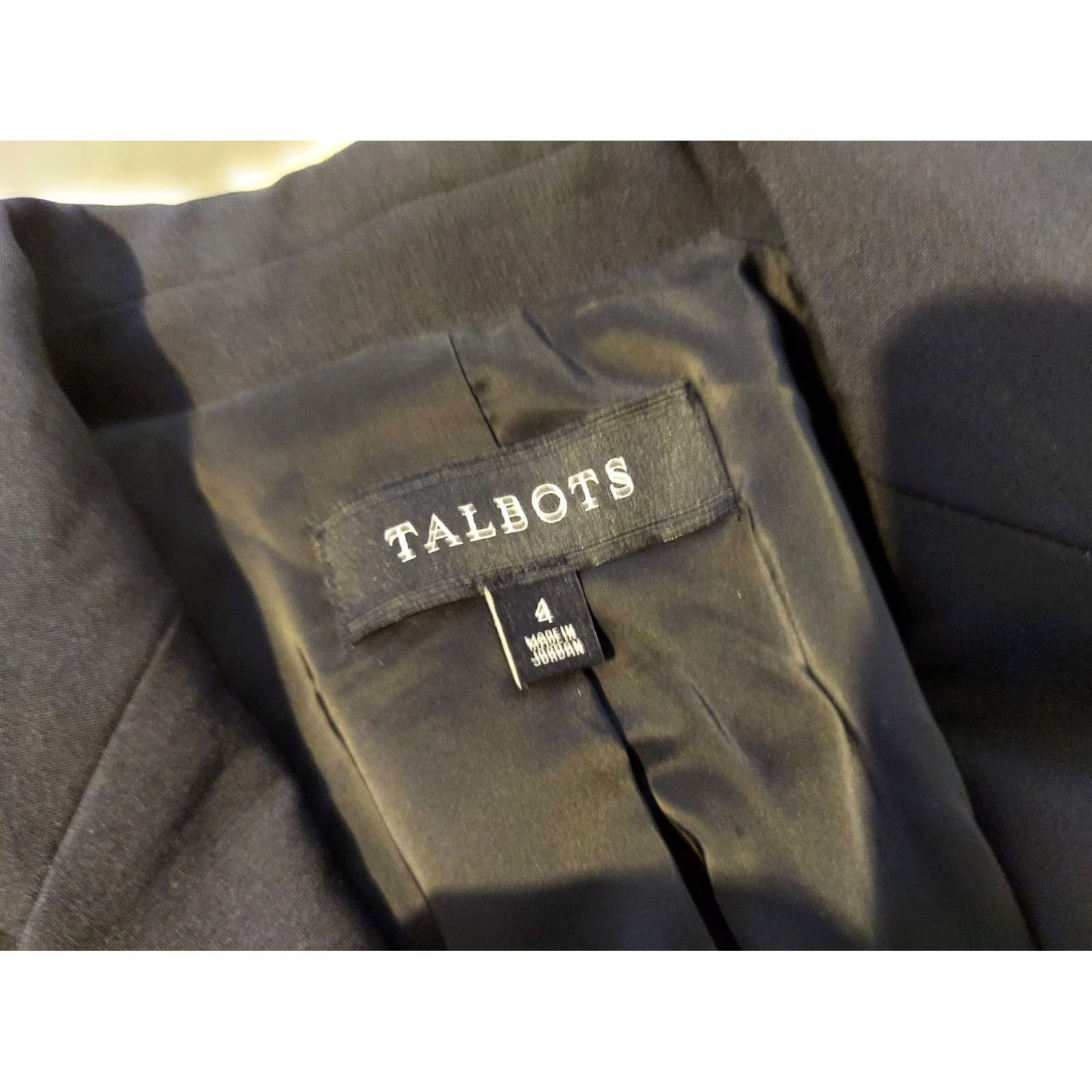 Talbots VINTAGE Womens Talbots Wool Jacket Blazer 4 Black Size S / US 4 / IT 40 - 3 Thumbnail