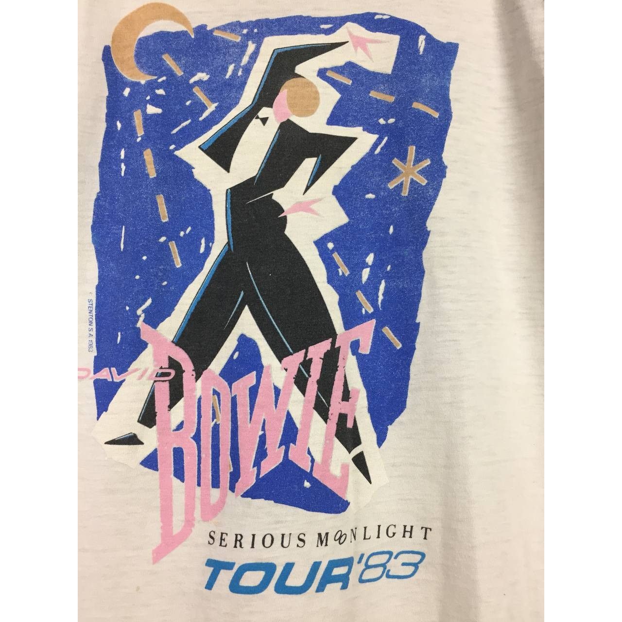 Band Tees Vtg 80s David Bowie Serious Moonlight Tour 83 Raglan Tee Size US S / EU 44-46 / 1 - 4 Thumbnail