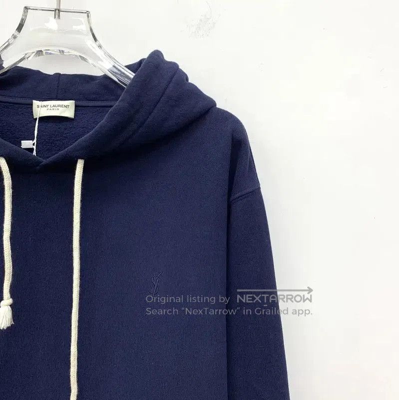 Yves Saint Laurent YSL Navy Cotton Women’s Hoodie . Size S / US 4 / IT 40 - 3 Thumbnail