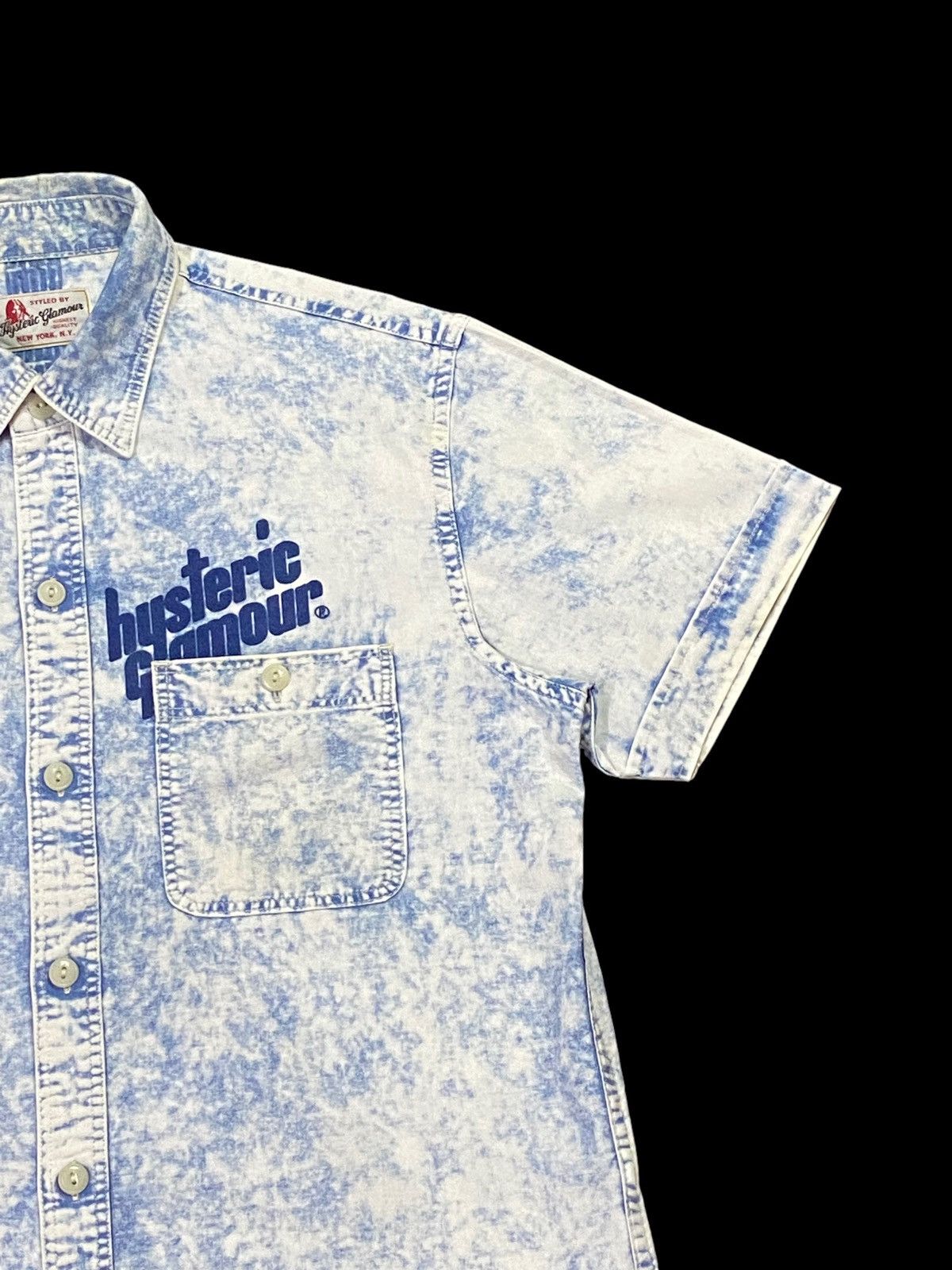 Hysteric Glamour × Japanese Brand Rare Design‼️Hysteric Glamour Acid Wash Shirt Button Ups Size US M / EU 48-50 / 2 - 16 Thumbnail