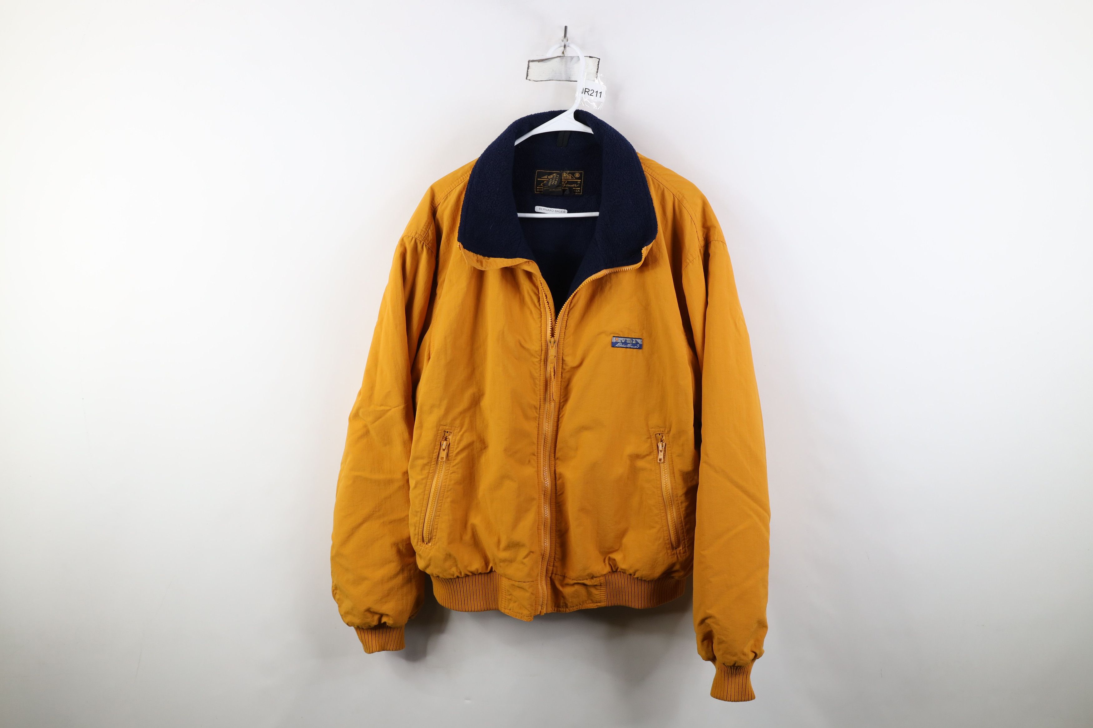Eddie Bauer Vintage 90s Eddie Bauer Lined Bomber Jacket Yellow USA Size US XL / EU 56 / 4 - 1 Thumbnail