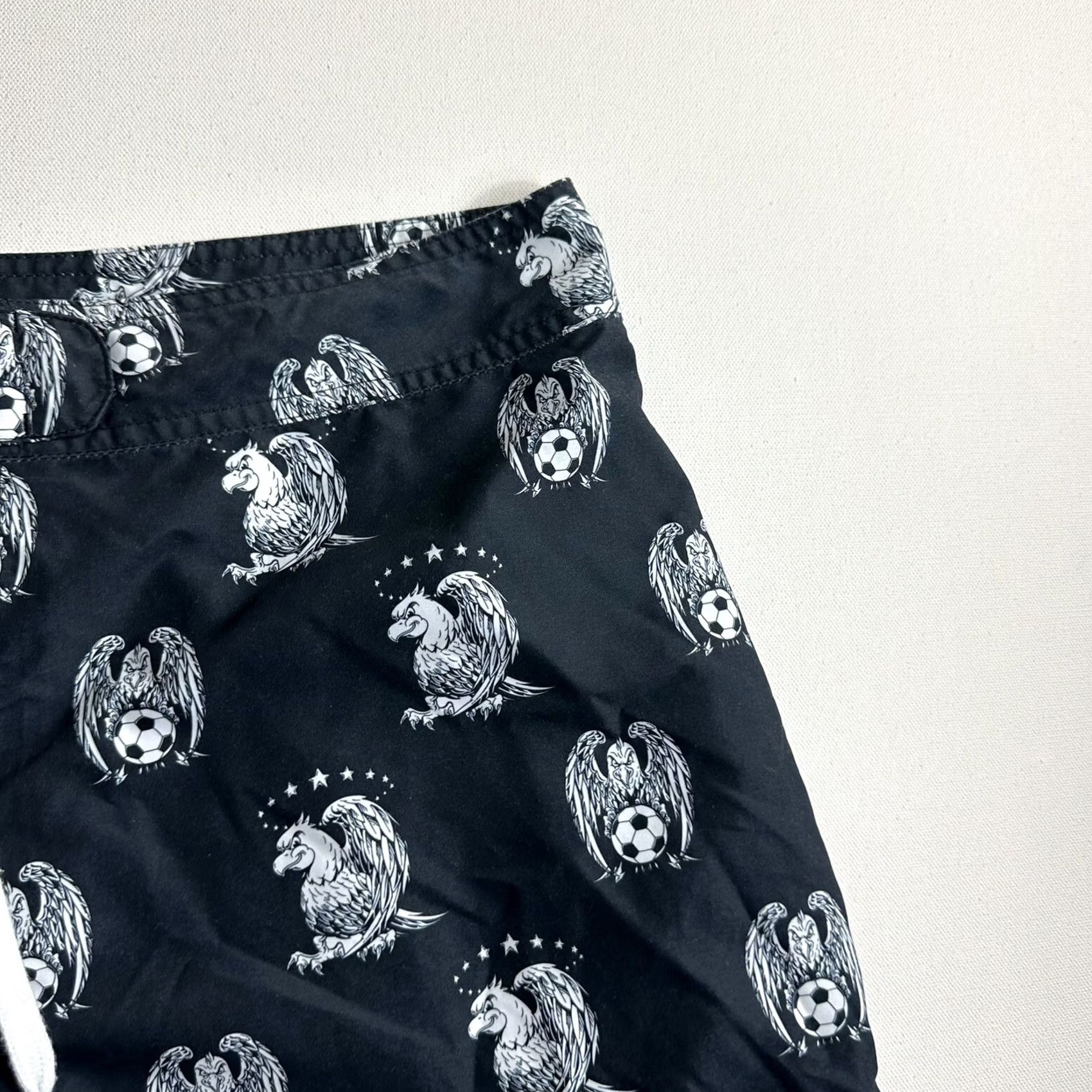 Nike Nike x Mr Cartoon Team USA Swim Trunk Board Short Black/White 387175-010 Size 34 Mens Black Board Shorts USA Cartoon 90s? Size US 34 / EU 50 - 4 Thumbnail