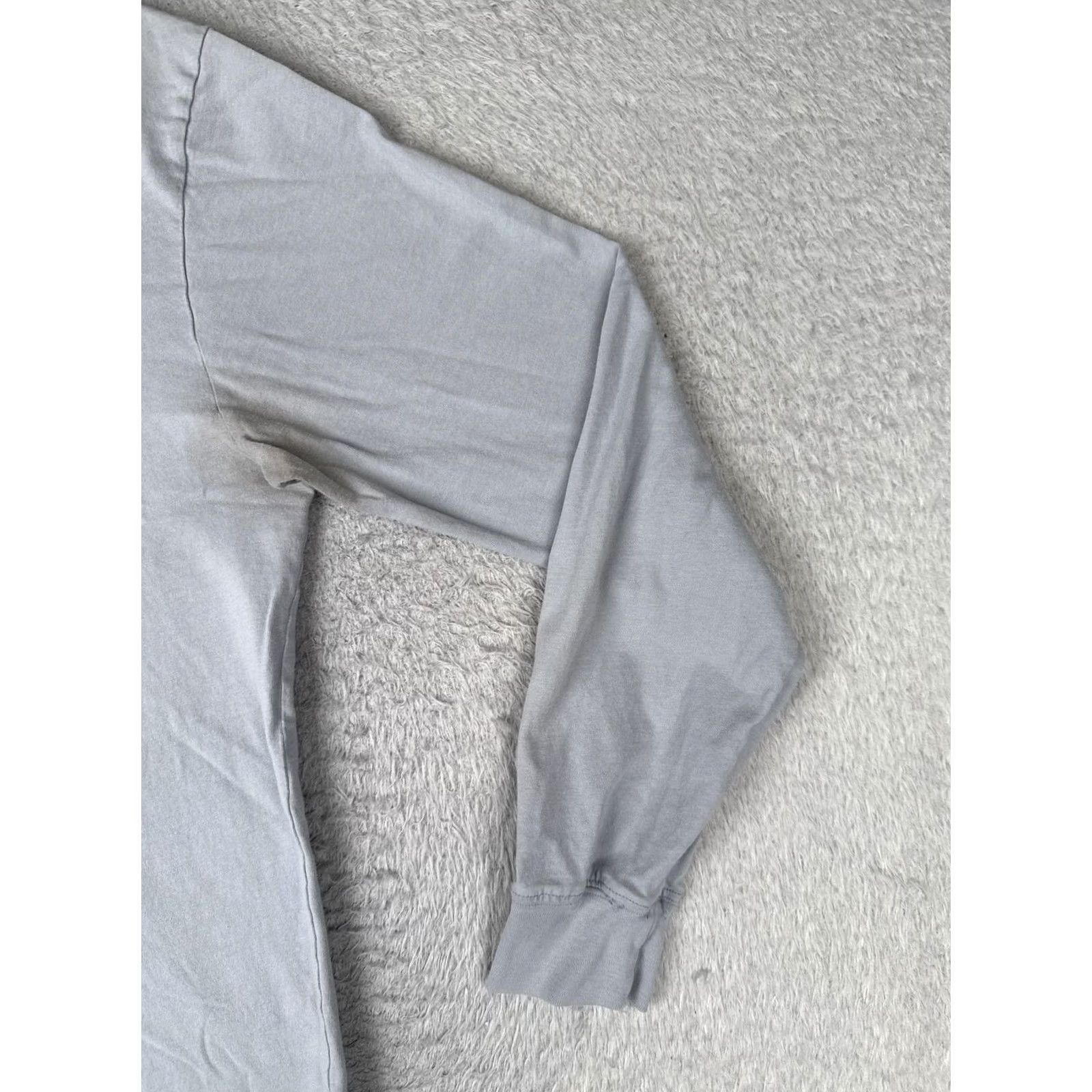 The North Face The North Face Mens Medium Gray Crew Neck Long Sleeve Box Logo Tagless Tee Size US M / EU 48-50 / 2 - 2 Thumbnail