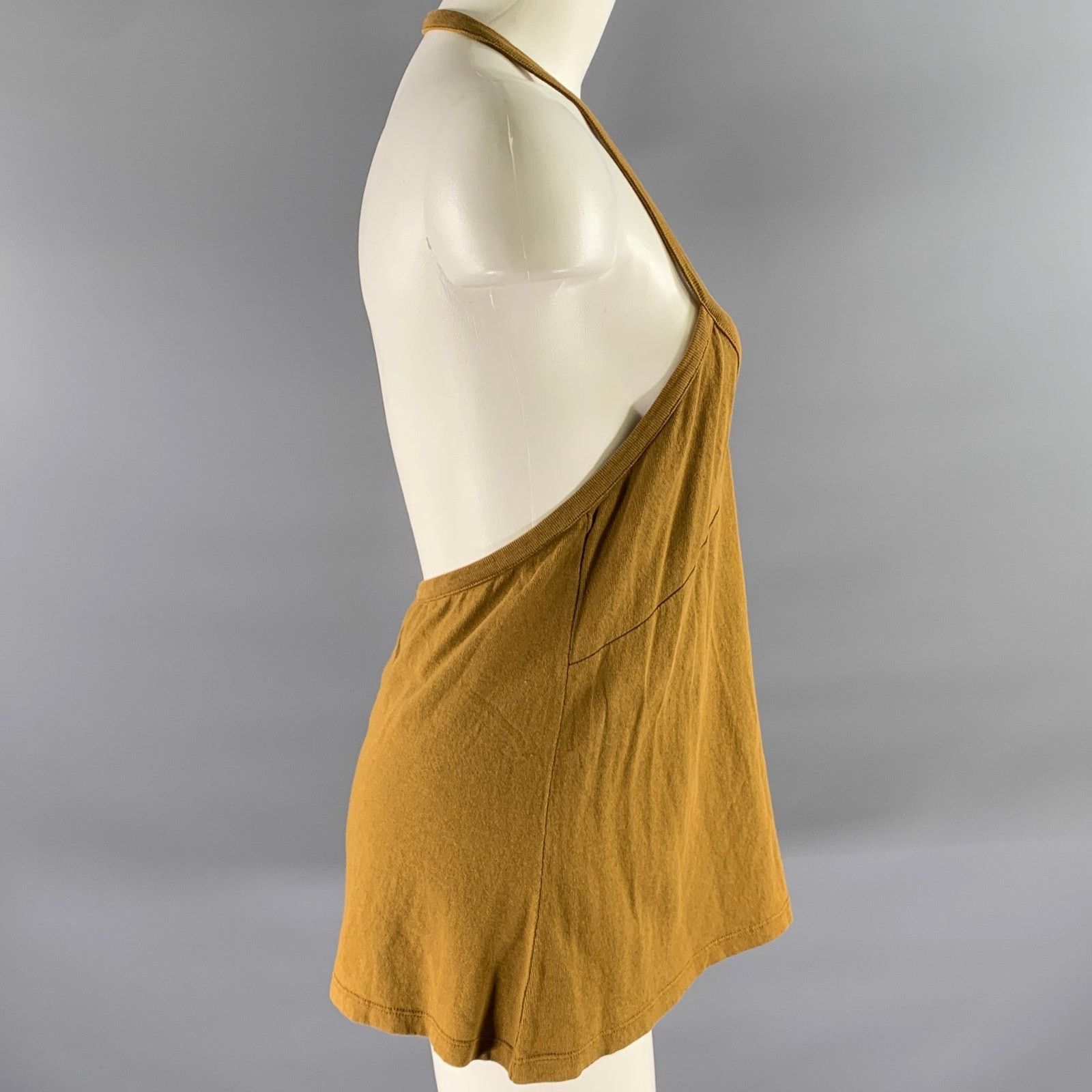 KHAITE KHAITE Size L Brown Cotton Halter Top Size L / US 10 / IT 46 - 3 Thumbnail