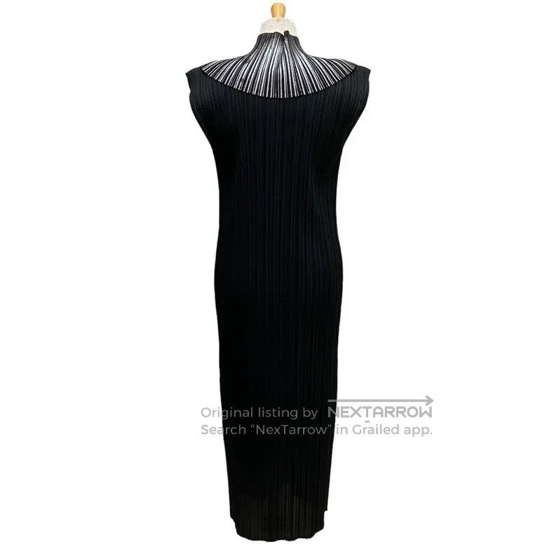 Issey Miyake Issey Miyake Main Line One-Line Collar Pleated Dress Size M / US 6-8 / IT 42-44 - 2 Thumbnail