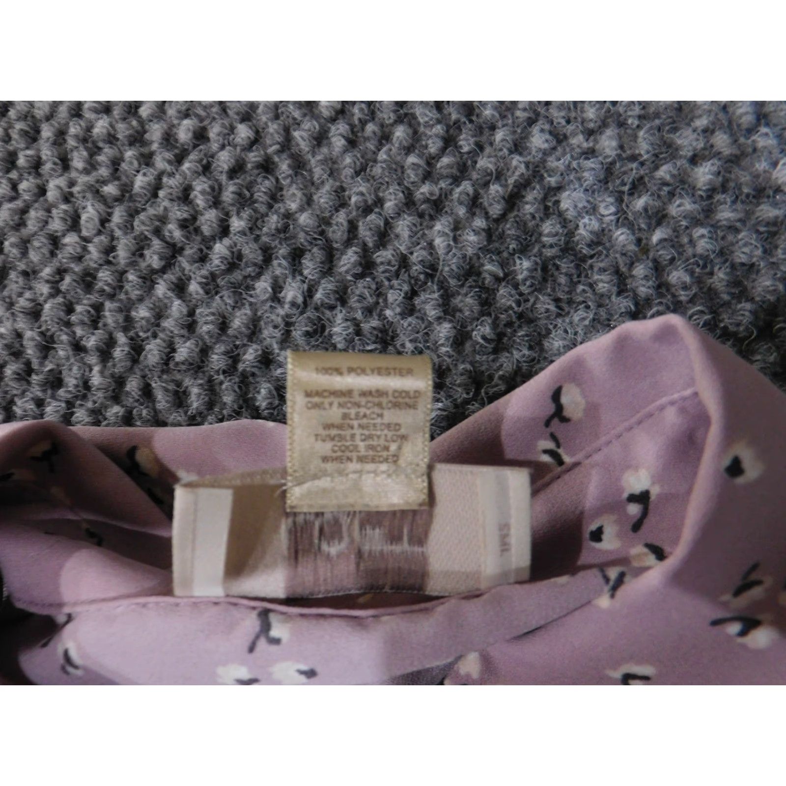 Loft LOFT Blouse Womens XS purple Floral Long Sleeve button up lightweight top Size XS / US 0-2 / IT 36-38 - 6 Thumbnail