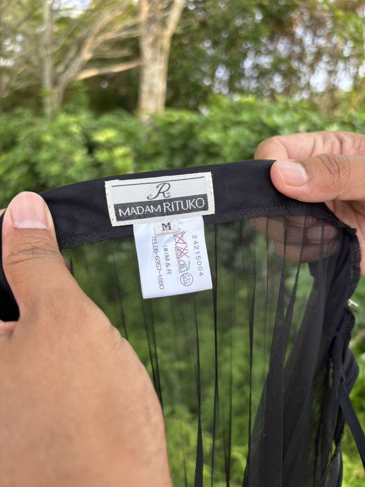 Japanese Brand Black mesh skirt by Madam Rituko Size 29" - 7 Thumbnail