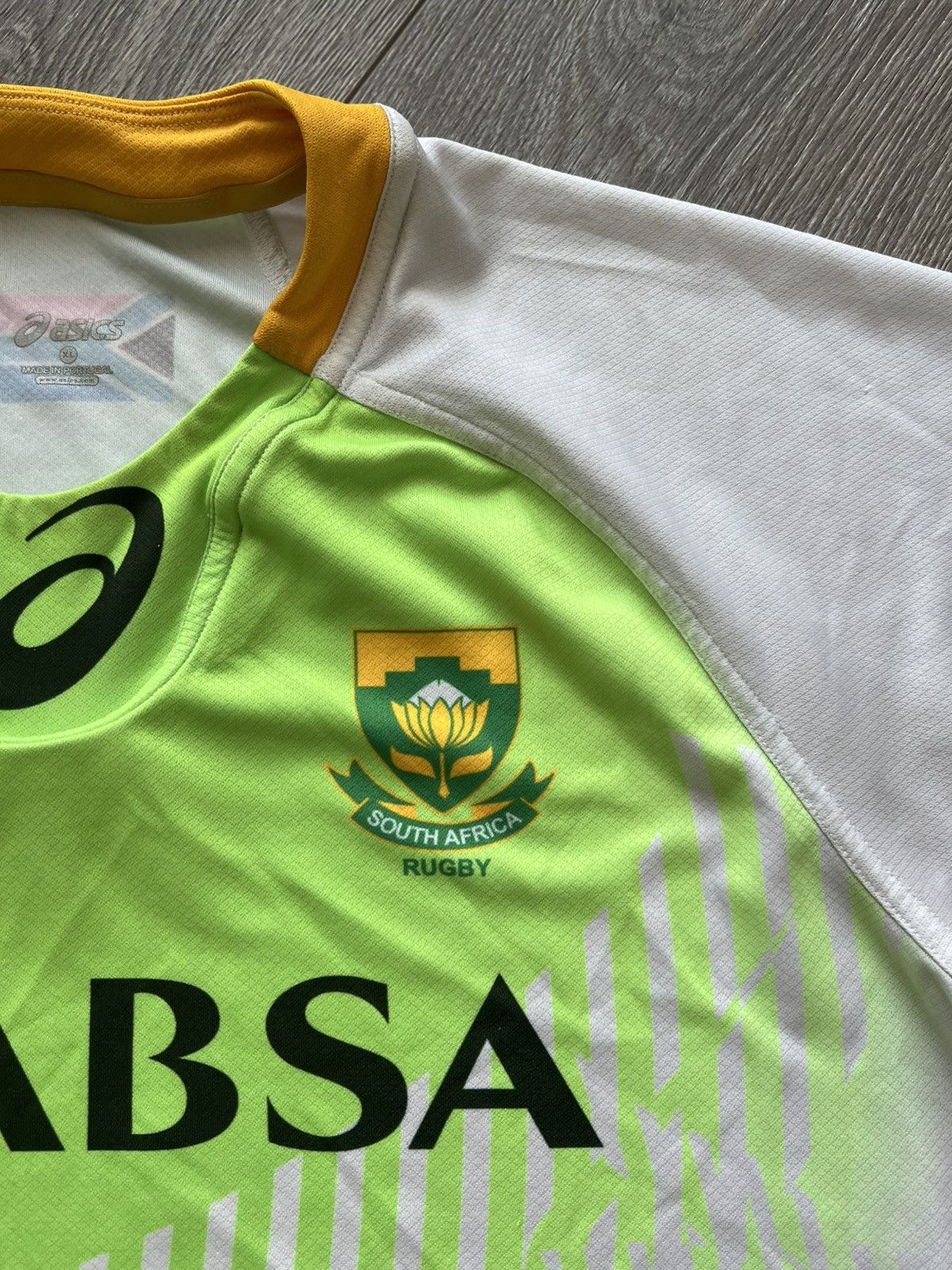 Asics Asics South Africa Rugby Jersey Shirt Vintage Size US XL / EU 56 / 4 - 3 Thumbnail