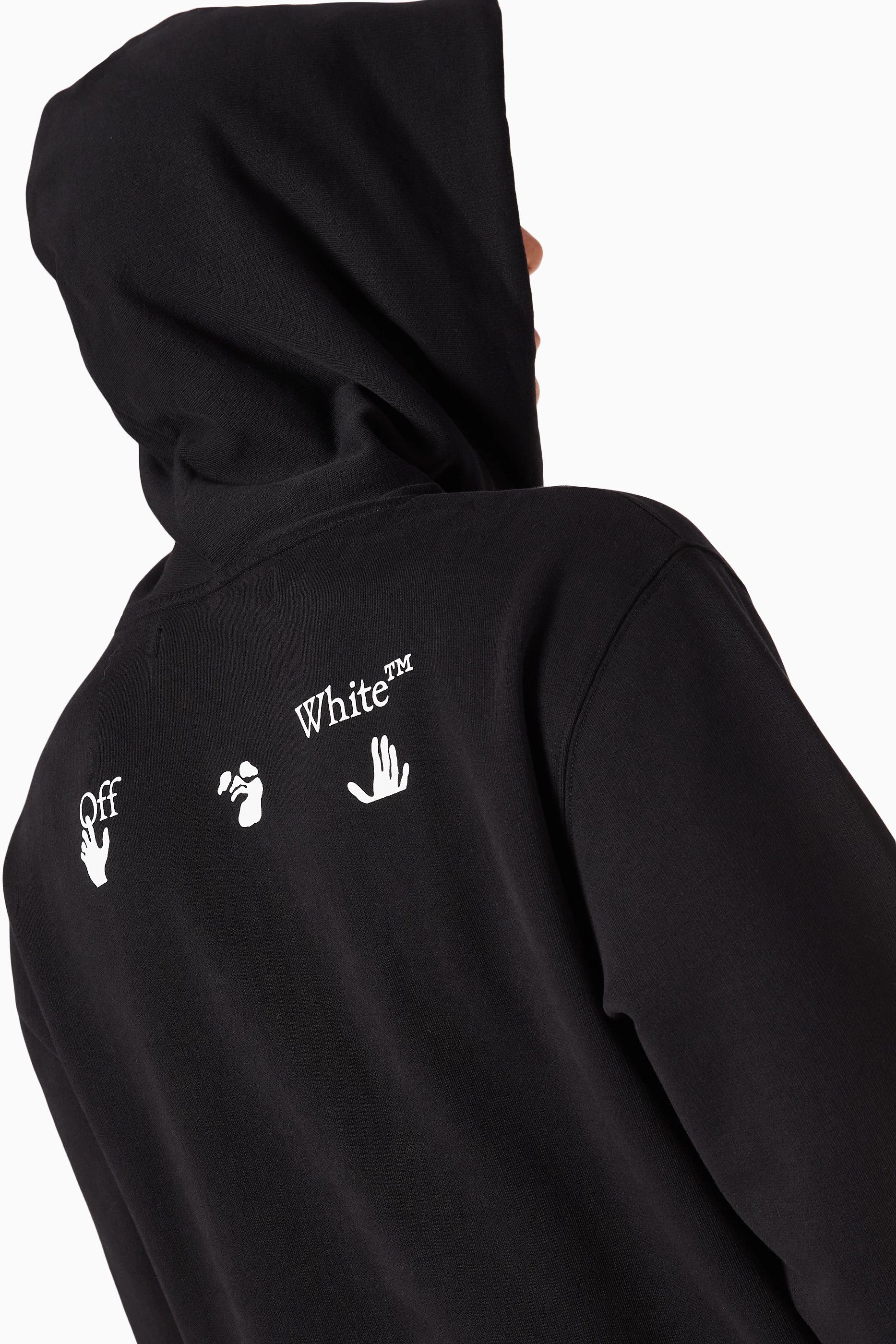 Off-White Black Big Swimming Man Logo Hoodie Size US M / EU 48-50 / 2 - 5 Thumbnail