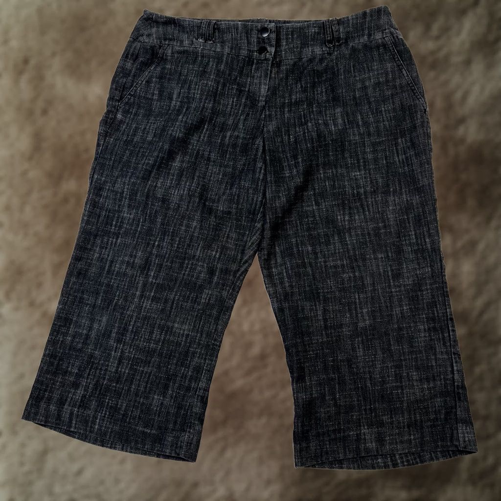 Sandro Sandro Walking Shorts Denim MID-RISE Lightweight Stretch Size 14 20 Inseam Blue/Gray Casual Travel 40s College Mens Women Size 36" / US 14 / IT 50 - 1 Thumbnail