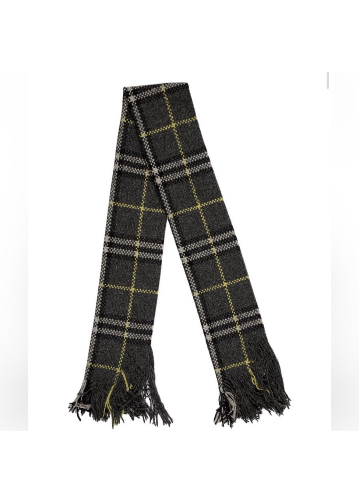 Burberry Burberry London Gray Cashmere Plaid Scarf Size ONE SIZE - 1 Thumbnail