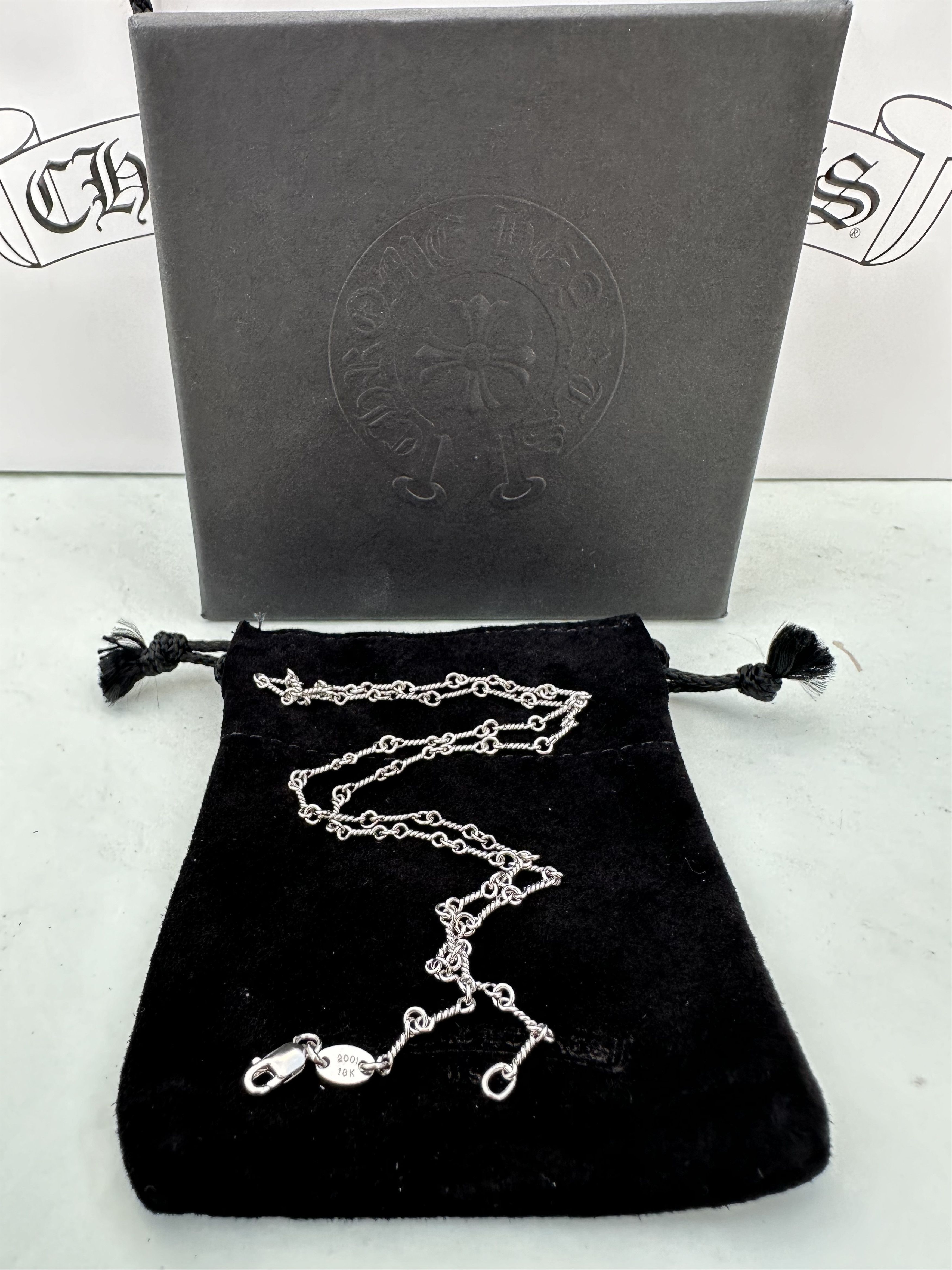 image of Chrome Hearts 18K White Gold Twist Chain Necklace, Men's