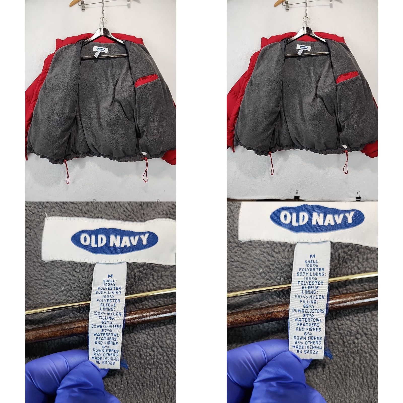 Old Navy Old Navy Puffer Jacket Men's M Red Quilted Down Full Zip Gorpcore Size US M / EU 48-50 / 2 - 10 Thumbnail