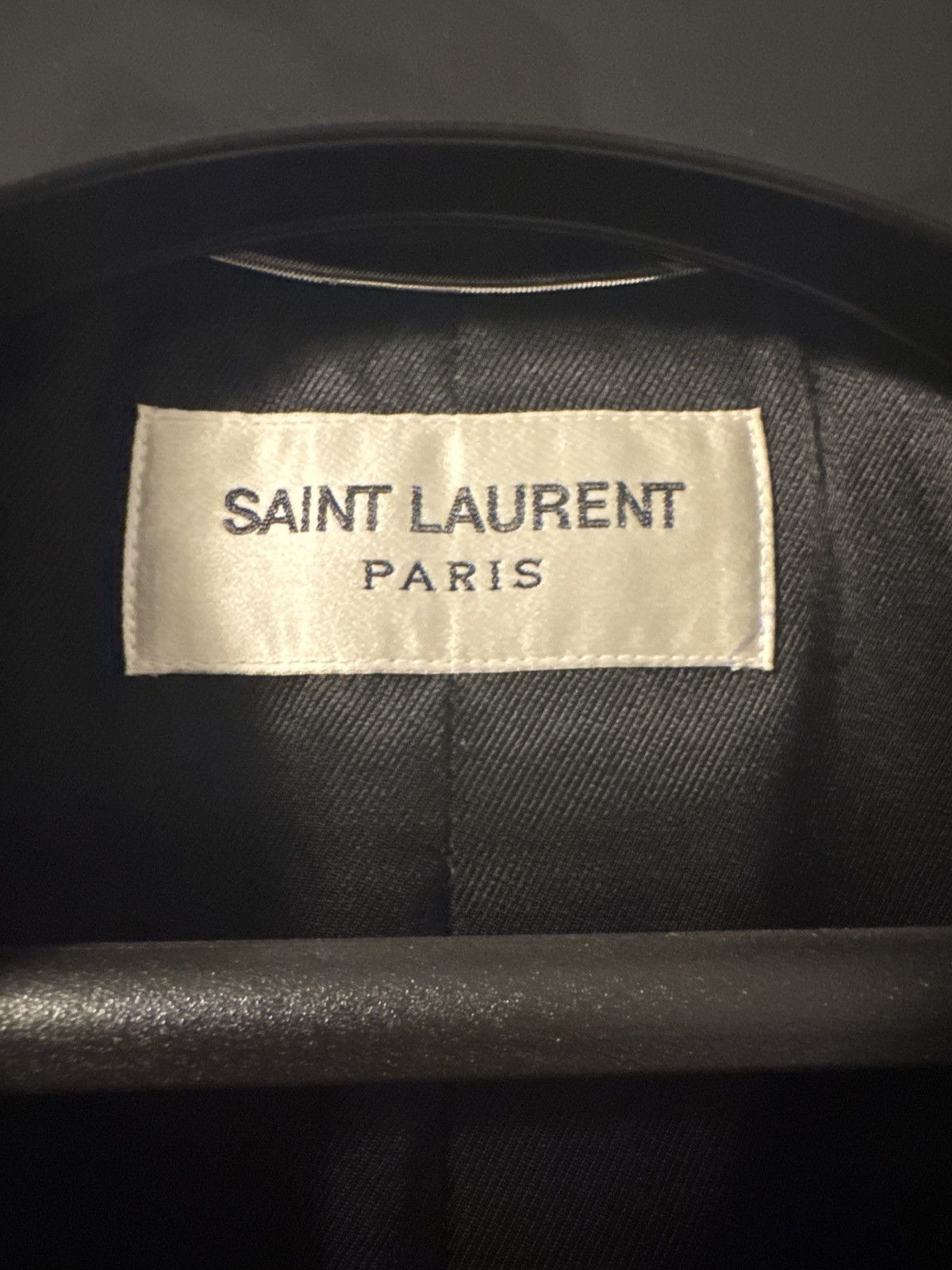 Saint Laurent Paris Pinstripe Overcoat Size US L / EU 52-54 / 3 - 3 Thumbnail