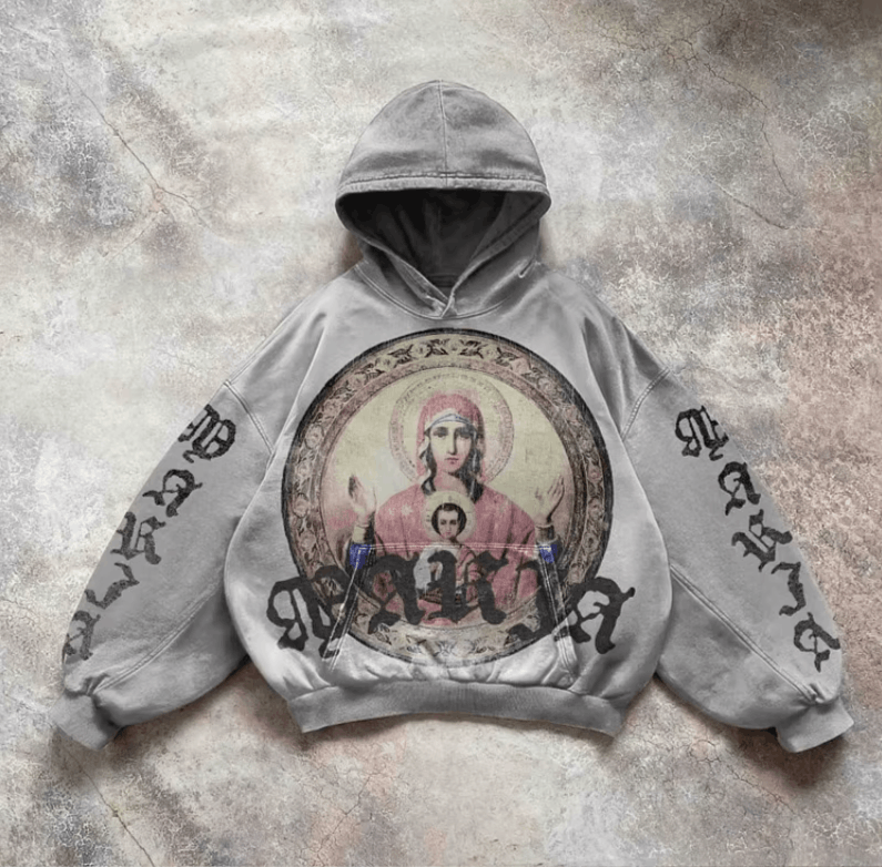 Japanese Brand pattern printed oversized hoodie Size US M / EU 48-50 / 2 - 7 Thumbnail