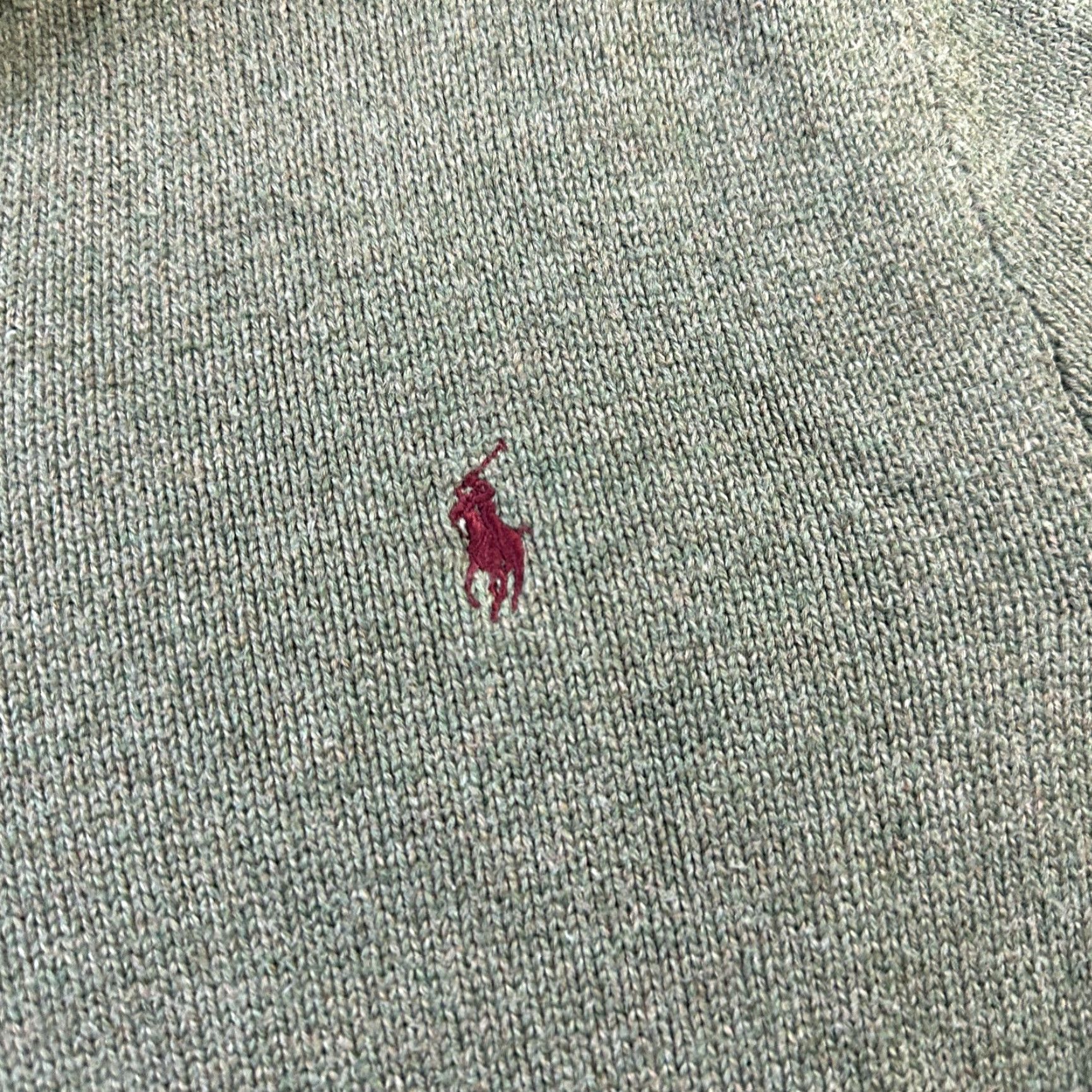 Polo Ralph Lauren Polo Ralph Lauren Sweater Polo Ralph Lauren Mens Large Green Knit Quarter Zip Pony Size US L / EU 52-54 / 3 - 4 Thumbnail