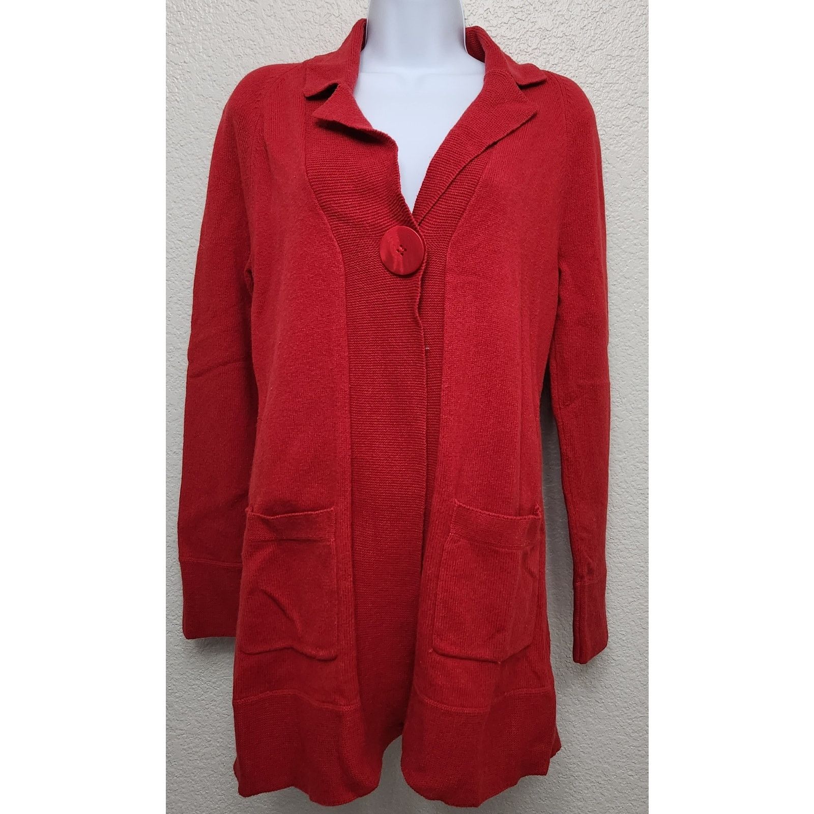 Other Jones New York Sport Red Button Cardigan Small Wool Blend Size S / US 4 / IT 40 - 1 Thumbnail