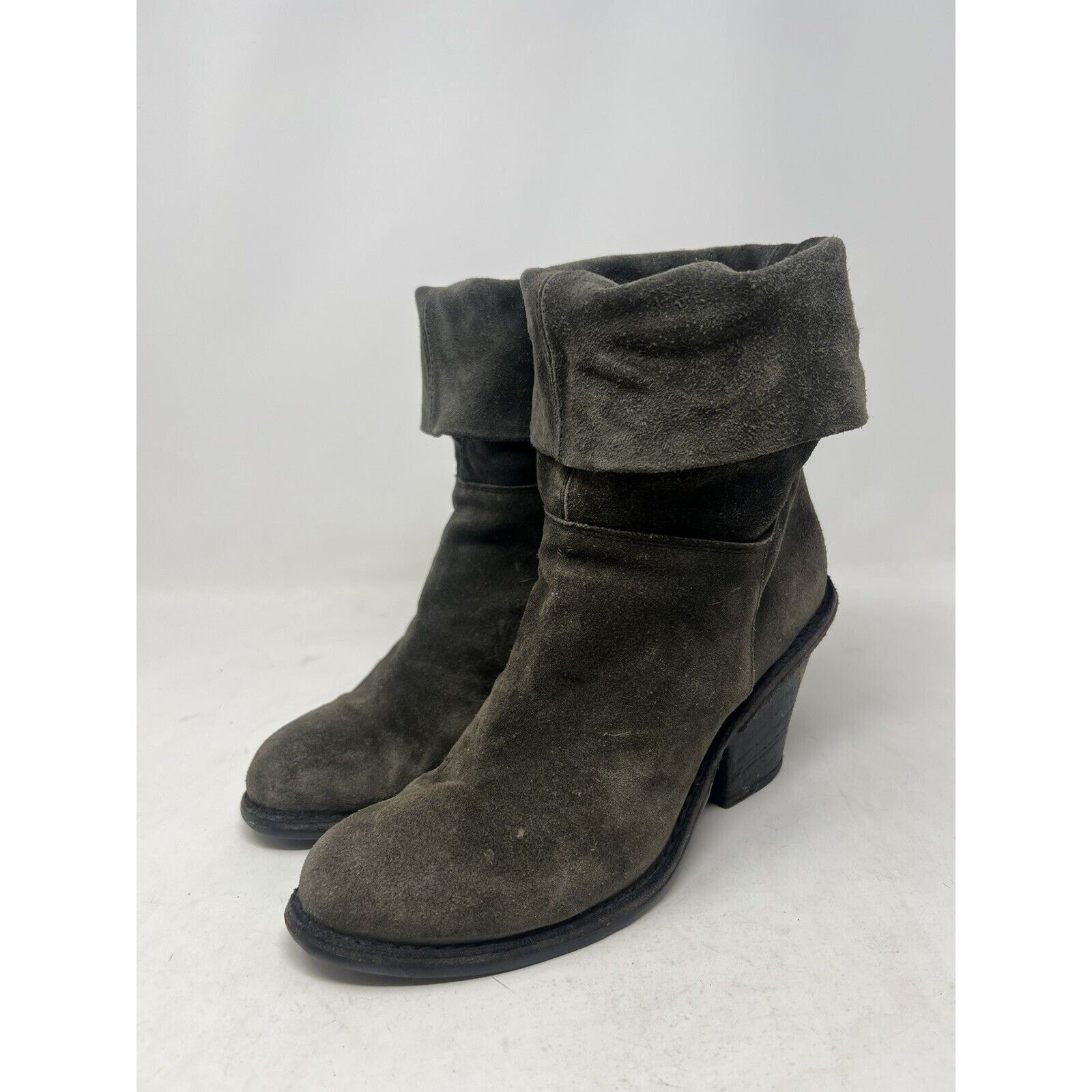 Fiorentini + Baker Fiorentini Baker Gray suede Leather Pull on Women’s Boots 39 Size US 8 / IT 38 - 3 Thumbnail