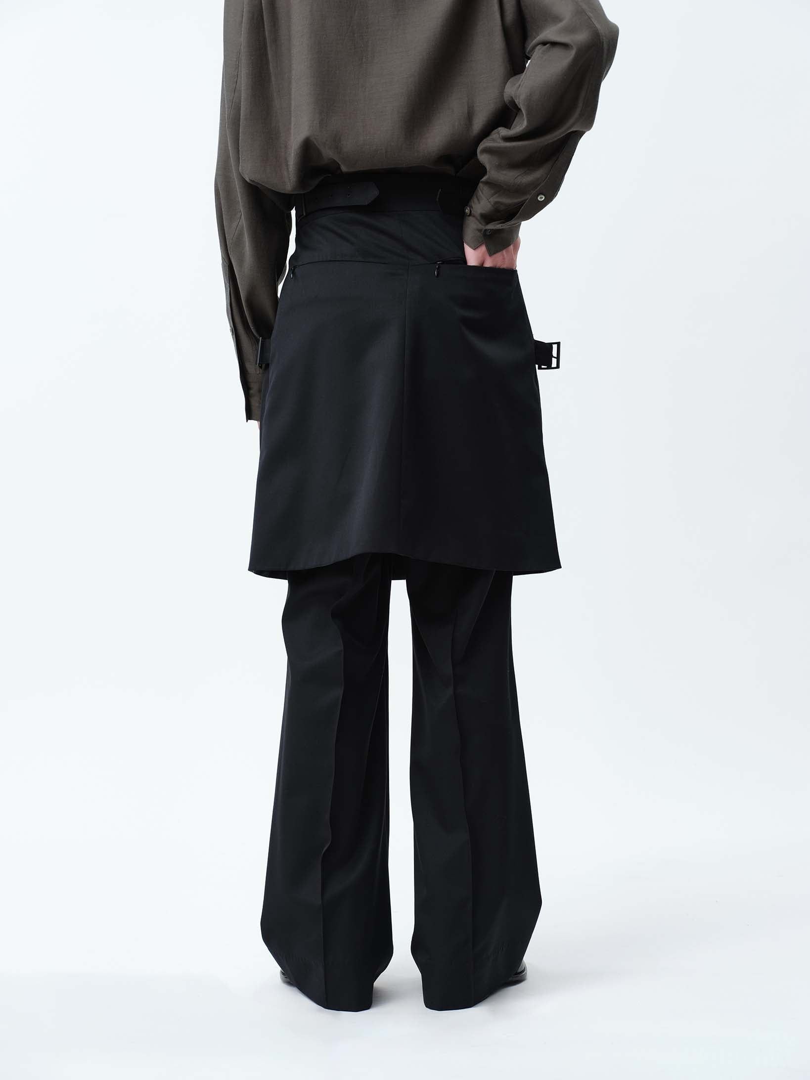 Other Sublations - SUPER140 WOOL WRAP GURKHA SKIRT Size US 29 - 6 Thumbnail