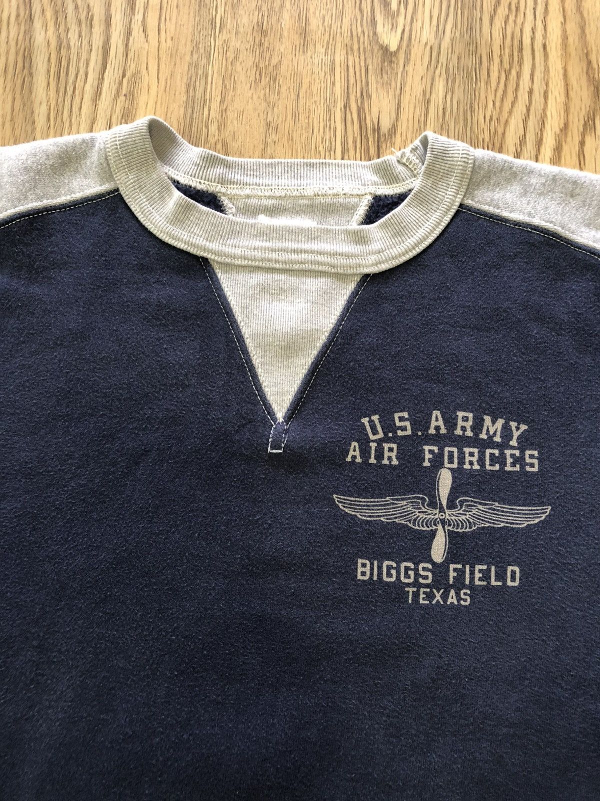 Cushman × Vintage Cushman Union Made US Airforce two tone crewneck Size US L / EU 52-54 / 3 - 15 Thumbnail