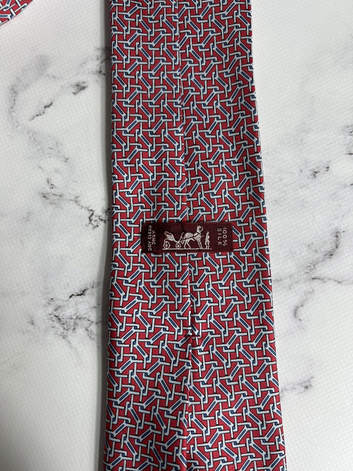 Hermes Vintage very rare luxury designer Hermes Silk Tie Size ONE SIZE - 3 Thumbnail