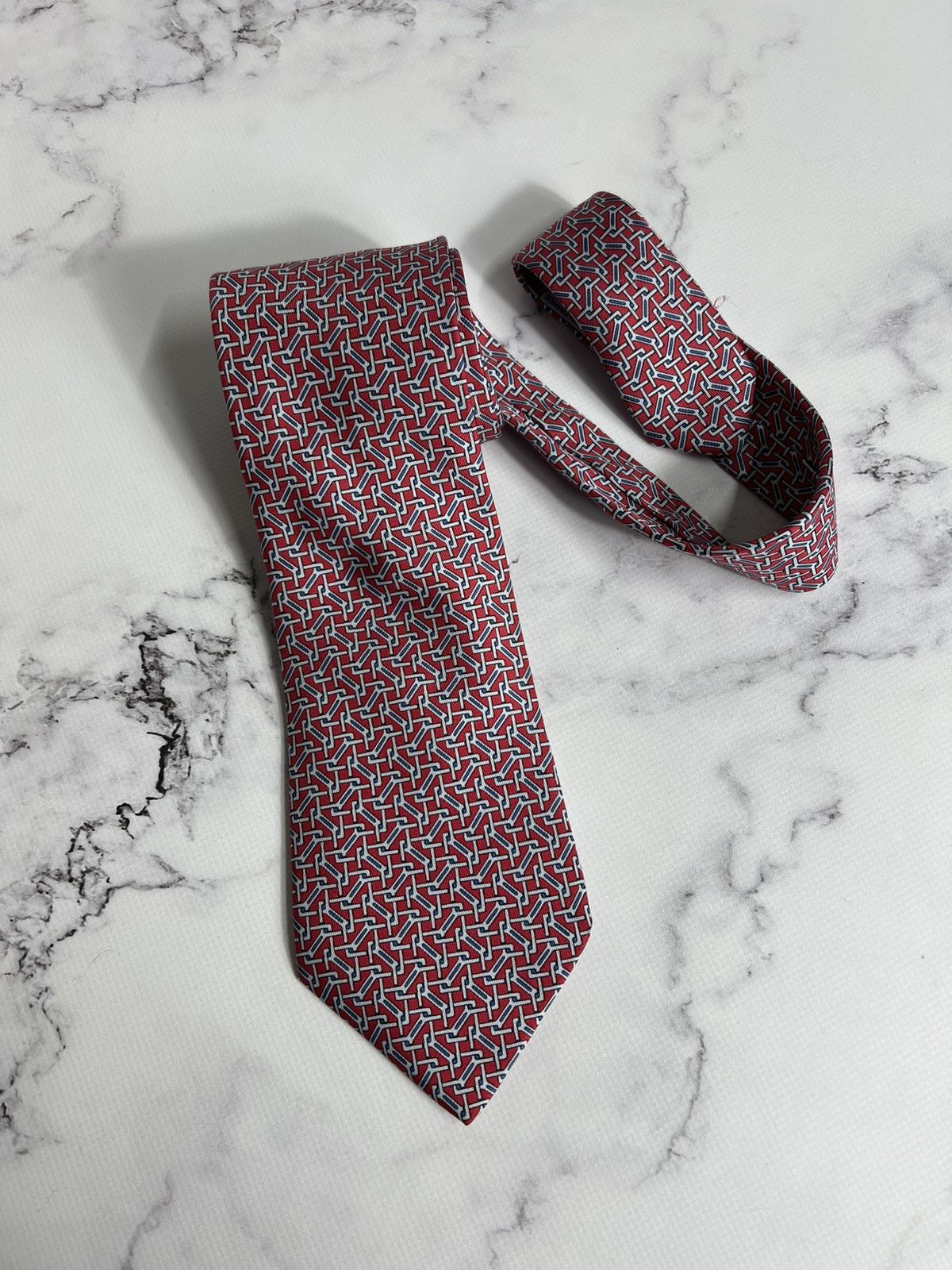 Hermes Vintage very rare luxury designer Hermes Silk Tie Size ONE SIZE - 1 Thumbnail