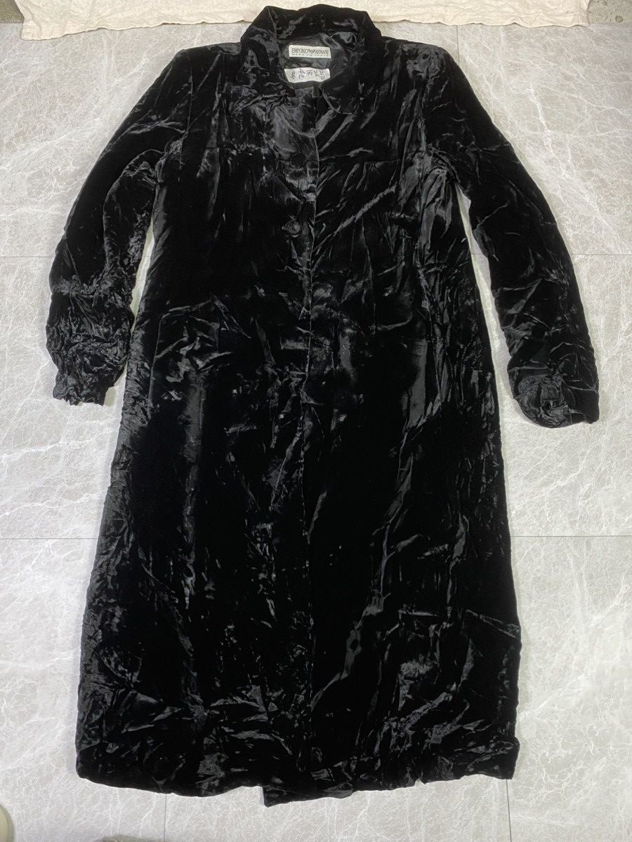 Emporio Armani Emporio armani velvet made in Italy long jacket size Size S / US 4 / IT 40 - 1 Thumbnail