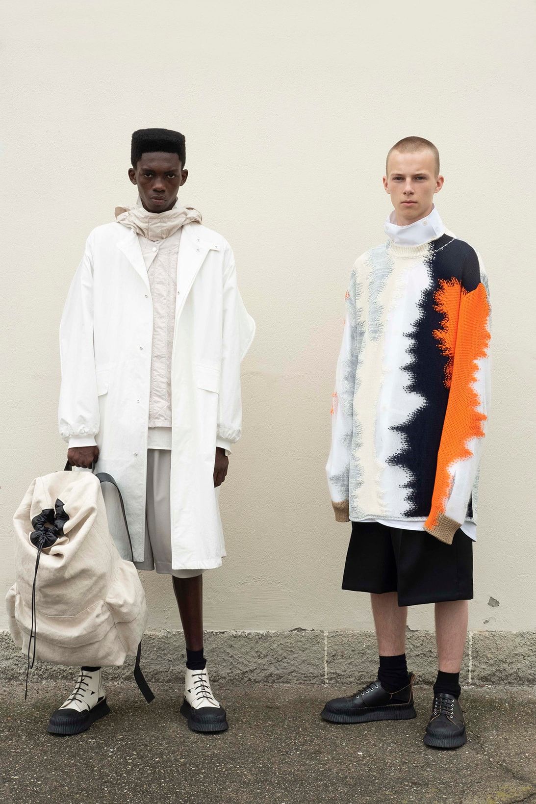 Last drop! Jil Sander multi yarn knit sweater runway SS19