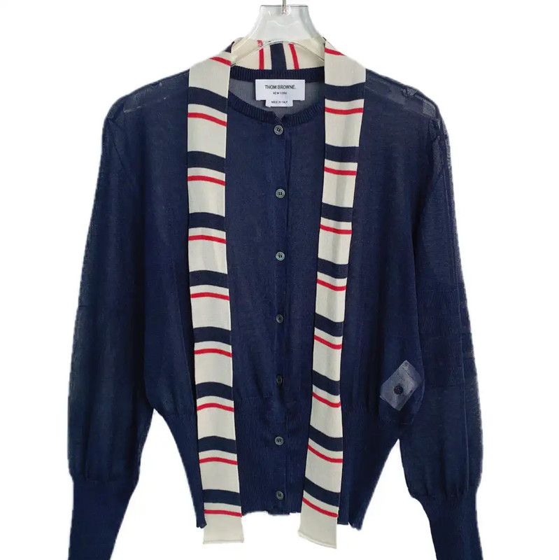 Thom Browne Thom Browne Blue Silk Women's Shirt 0089 Size M / US 6-8 / IT 42-44 - 1 Thumbnail