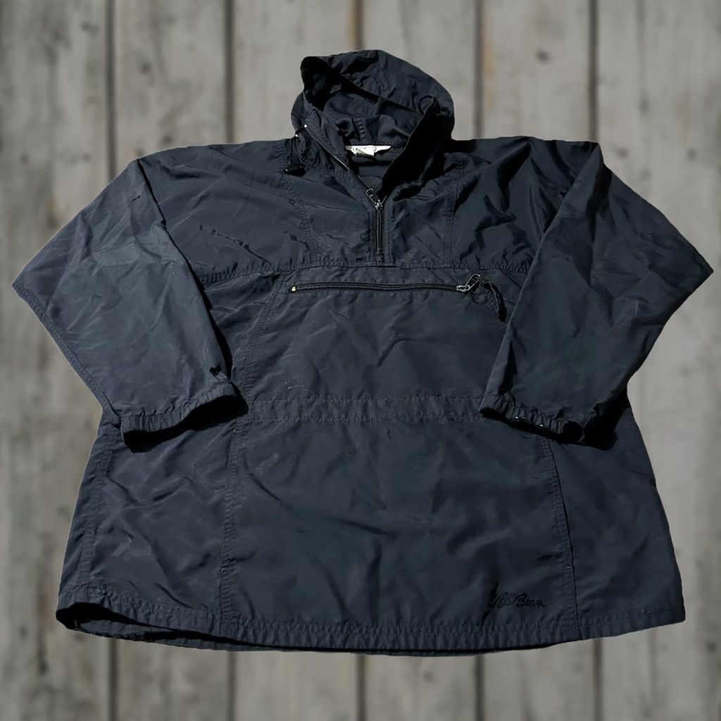 Vintage VINTAGE 90s L.L. Bean Black Anorak Windbreaker Pullover Jacket Women Medium M Windbreaker 90s Womens Jacket Black L.L. Bean Size M / US 6-8 / IT 42-44 - 1 Thumbnail