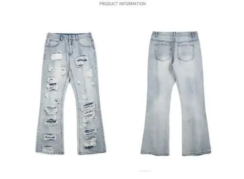 Jean Ripped Jeans Wide Leg Size US 32 / EU 48 - 2 Thumbnail