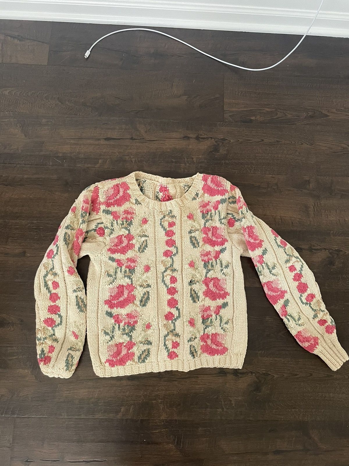 Vintage Vintage handknit sweater Size M / US 6-8 / IT 42-44 - 1 Thumbnail