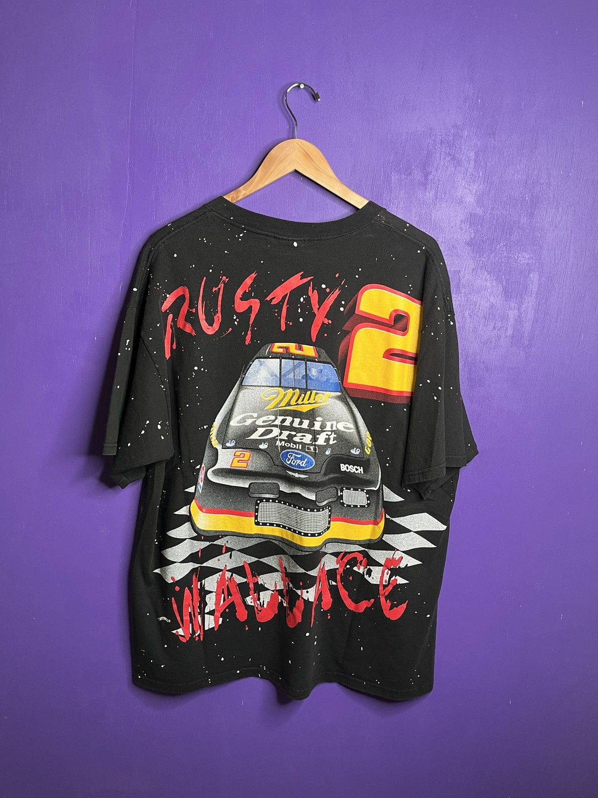 NASCAR × Nutmeg × Vintage Vintage 90s Rusty Wallace Midnight rider AOP t-shirt Size US XL / EU 56 / 4 - 2 Thumbnail