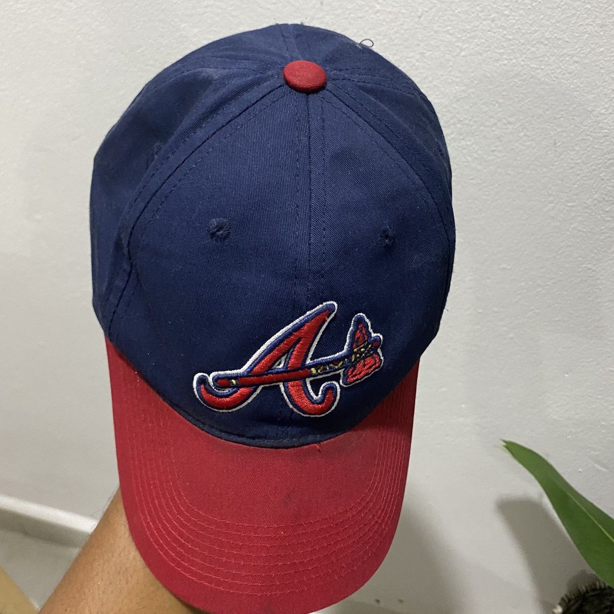 MLB × Vintage Atlanta Braves Team MLB Baseball Cap Hat Adjustable Size ONE SIZE - 4 Thumbnail