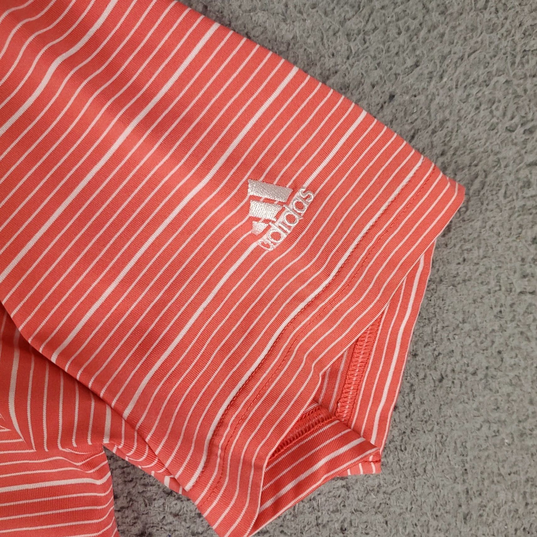 Adidas Adidas Polo Shirt Mens XL Pink Striped Golf Short Sleeve Polo Shirt XL Mens Pink Adidas Striped Polo Short Sleeve Golf Shirt Size US XL / EU 56 / 4 - 3 Thumbnail