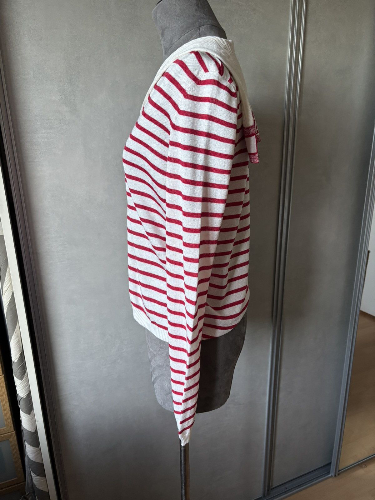Dior Christian Dior Striped Silk & Cotton Hooded Sweater Size 38 Size S / US 4 / IT 40 - 4 Thumbnail