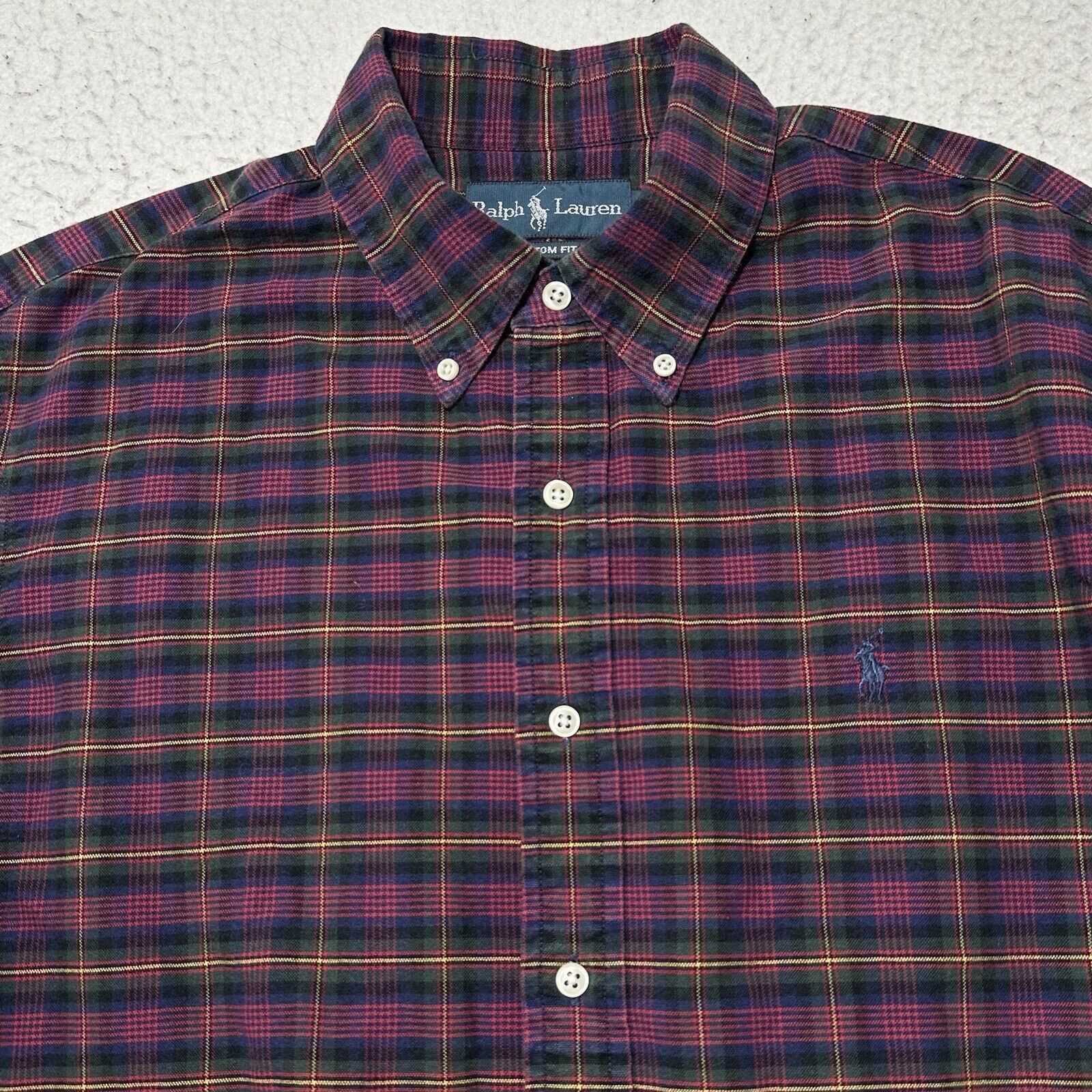 Ralph Lauren Ralph Lauren Large Button Down Purple Plaid Dress Shirt Size US L / EU 52-54 / 3 - 2 Thumbnail