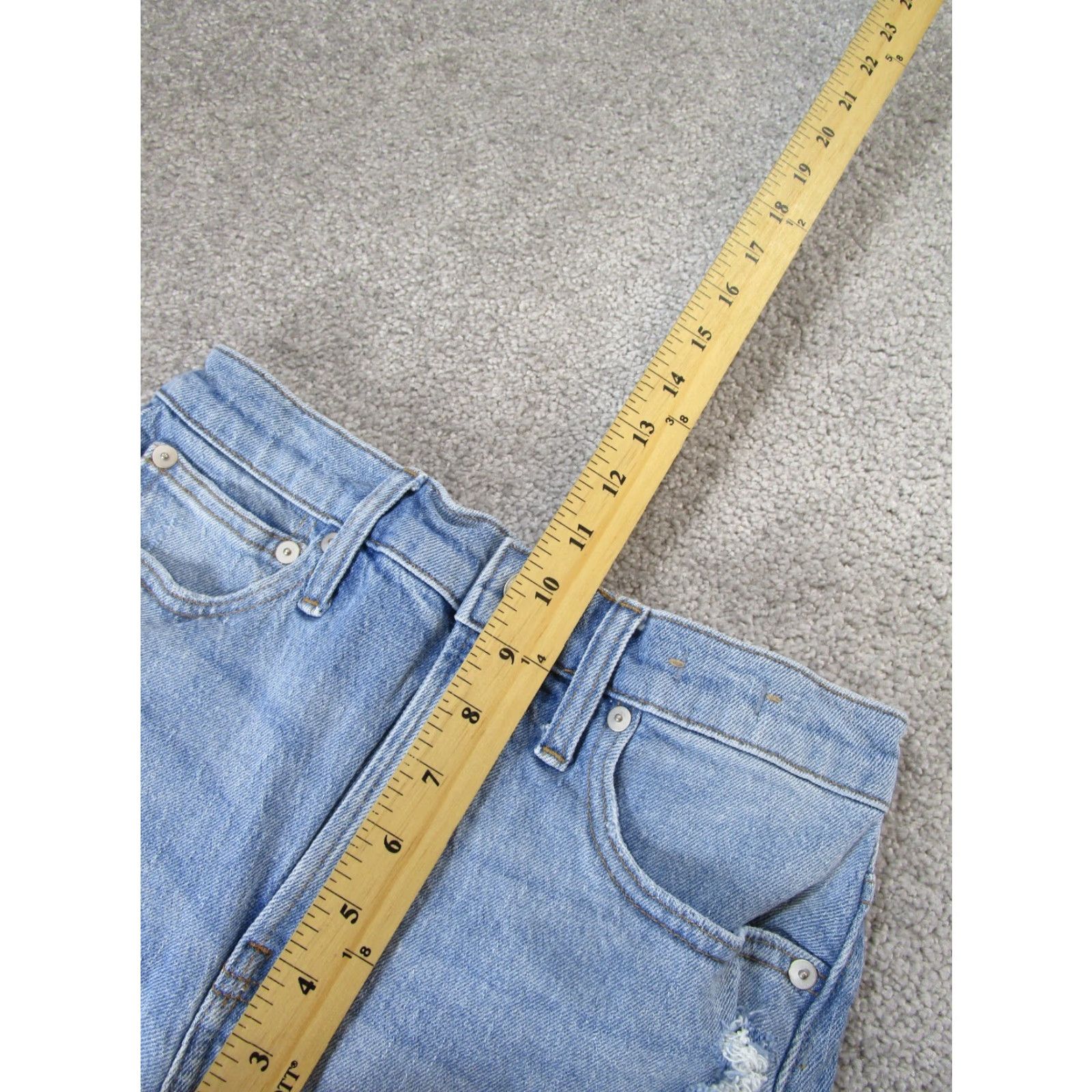 Madewell Madewell The Perfect Jean Shorts Womens 25 Light Wash Denim Cut-Offs Jeans Shorts 25 Blue Womens Size 42" / US 20 - 5 Thumbnail