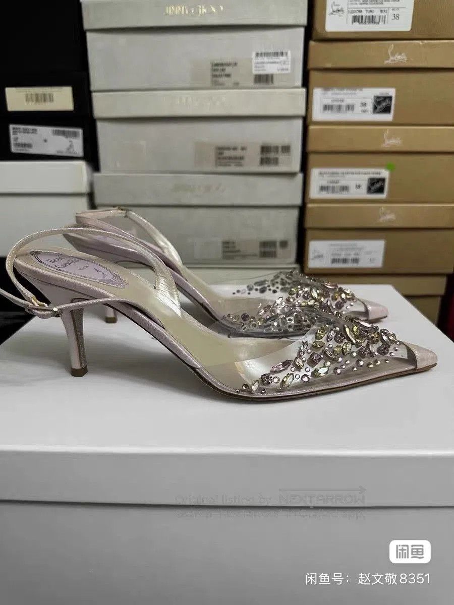 Rene Caovilla Rene Caovilla Pointed Toe Crystal Heels. Size US 8 / IT 38 - 2 Thumbnail