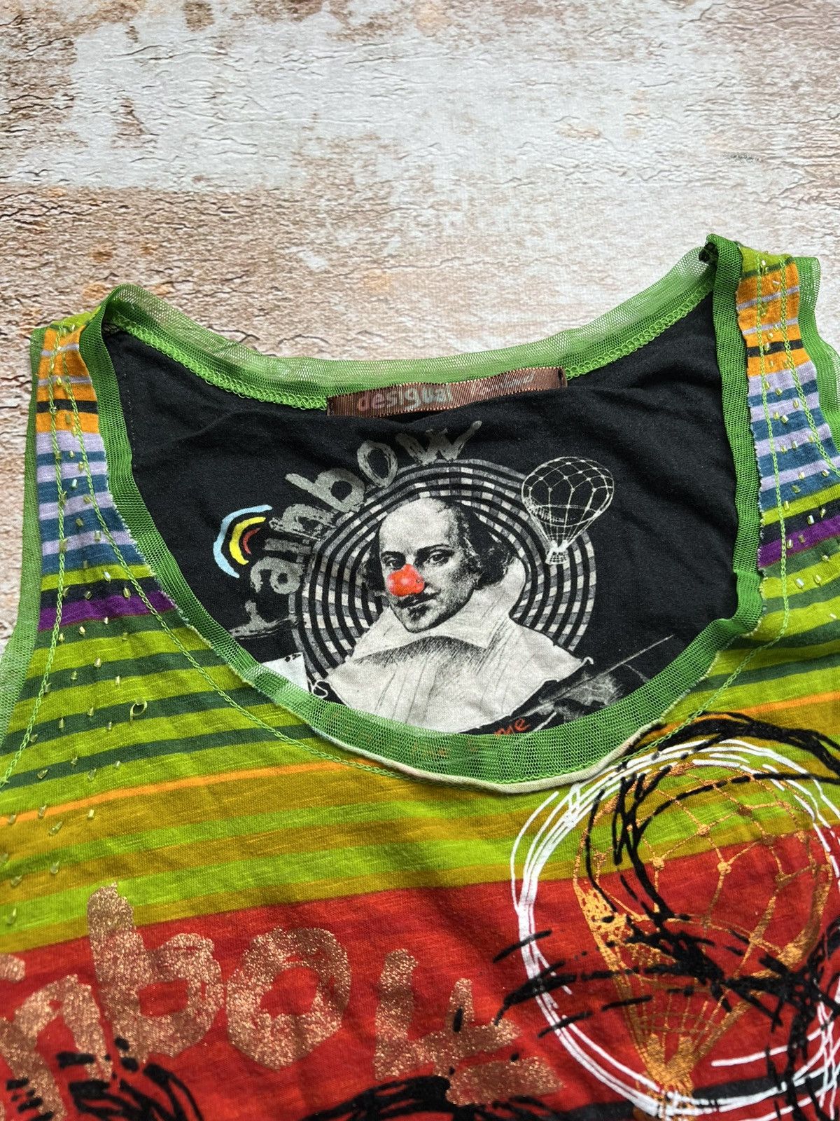 Desigual × Vintage Desigual vintage cropped tank top Size S / US 4 / IT 40 - 4 Thumbnail