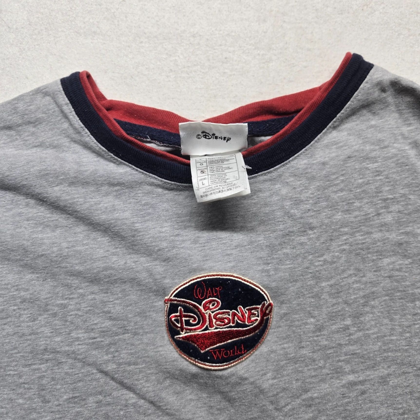 Disney VINTAGE Disney Walt Disney World Mickey Mouse T-Shirt Adult Large Gray Retro 90s Logo Size US L / EU 52-54 / 3 - 2 Thumbnail