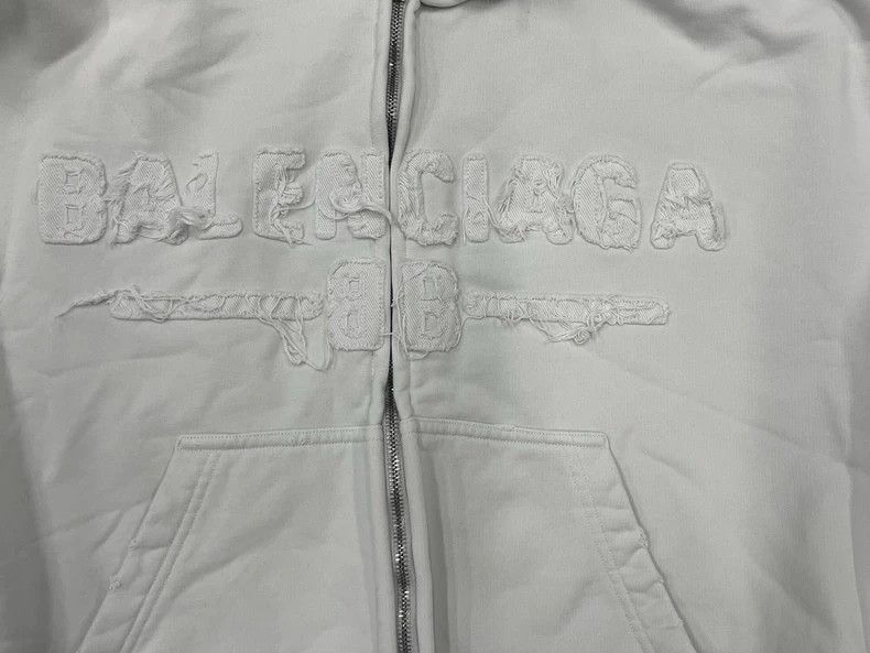 Balenciaga Balenciaga Solid Zip Hooded Long Sleeve Sweater Size US S / EU 44-46 / 1 - 3 Thumbnail