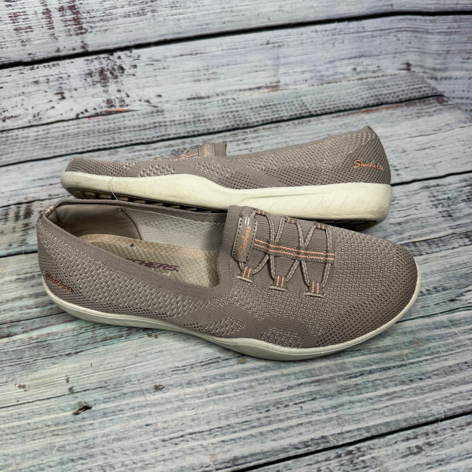 SKECHERS Skechers Newbury Air-Cooled Memory Foam Slip-On Shoes Taupe Size US 9 / IT 39 - 4 Thumbnail