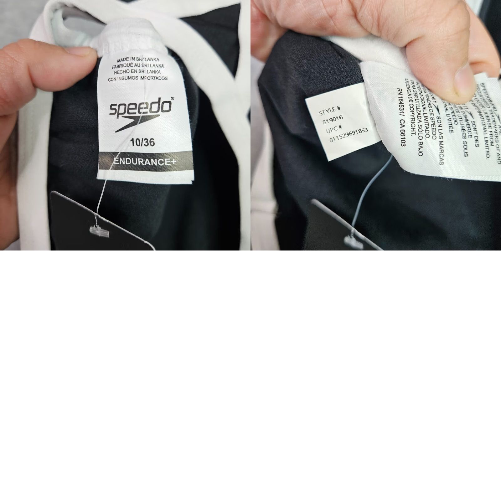 Speedo Speedo Endurance plus Black White One Piece Cross Back Swimsuit Size 10 NEW Women Size ONE SIZE - 8 Thumbnail