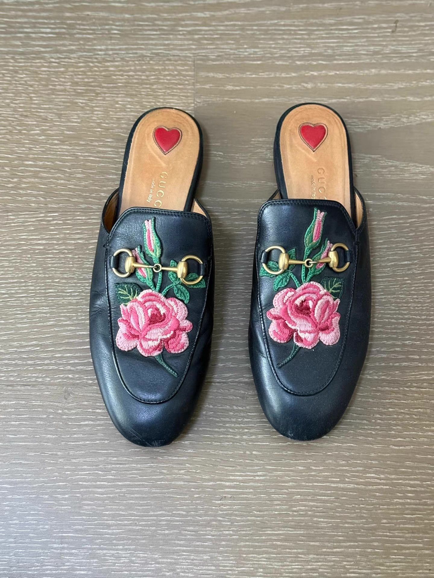 Gucci GUCCI Princetown women's leather slip-on mules Ｑ20 Size US 6 / IT 36 - 3 Thumbnail