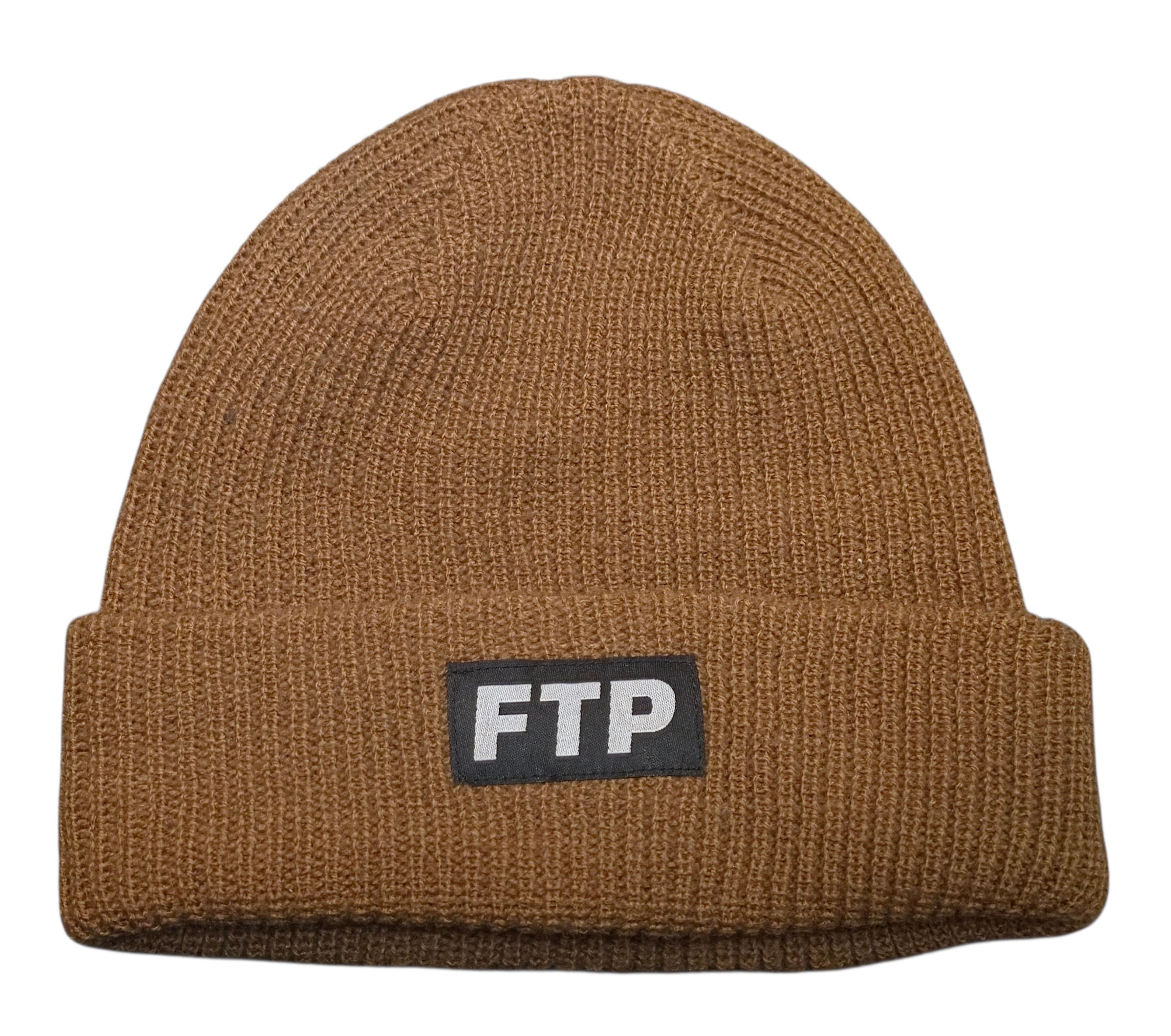 Fuck The Population FTP Logo Patch Beanie Brown Adult Size Size ONE SIZE - 1 Thumbnail