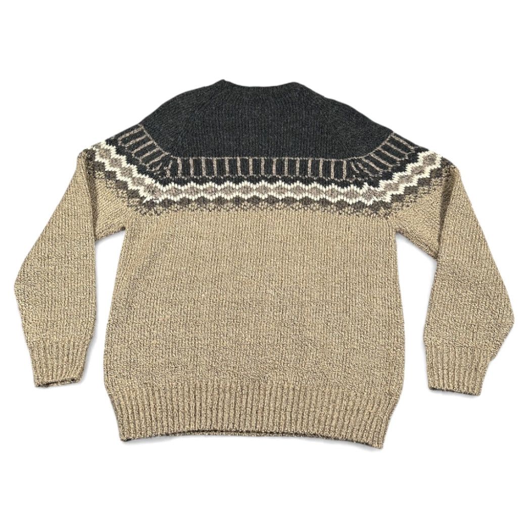 Vintage VINTAGE Northern Isles Sweater Womens LARGE Brown Gray Nordic Fair Isle Raglan Y2K Size L / US 10 / IT 46 - 3 Thumbnail