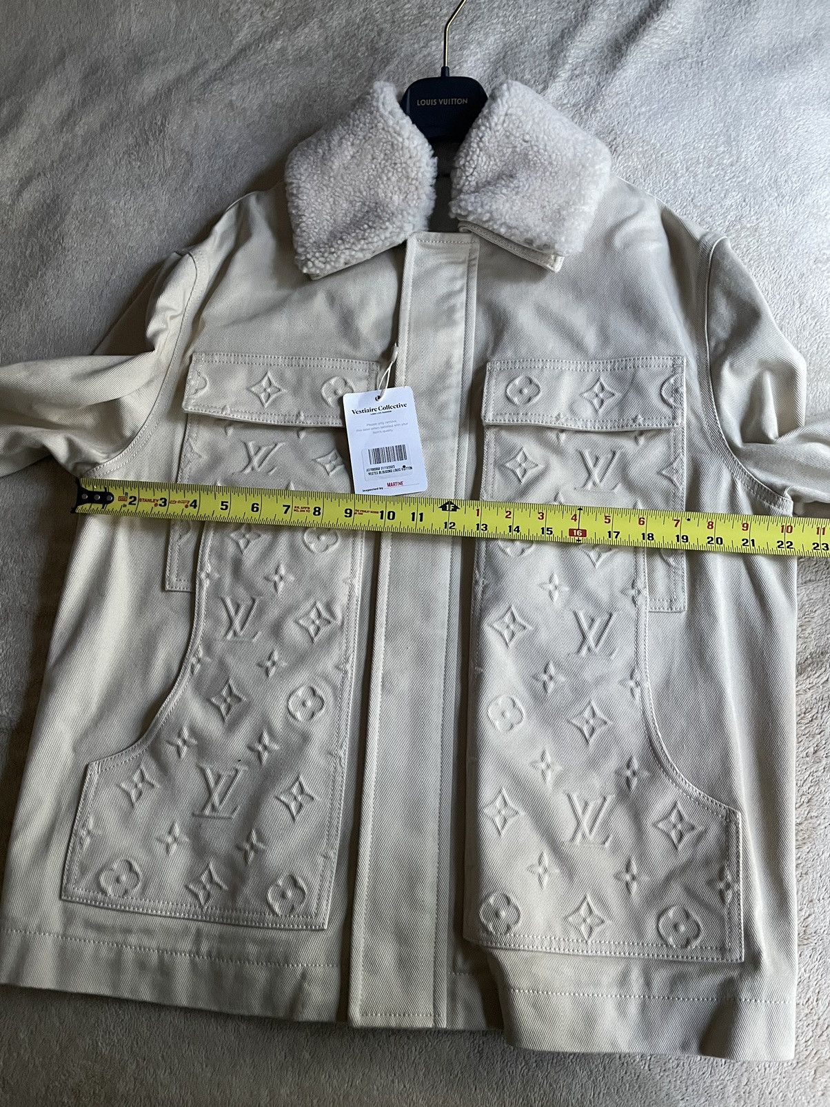 Louis Vuitton Louis Vuitton Beige Monogram Workwear Denim Jacket Size US M / EU 48-50 / 2 - 11 Thumbnail