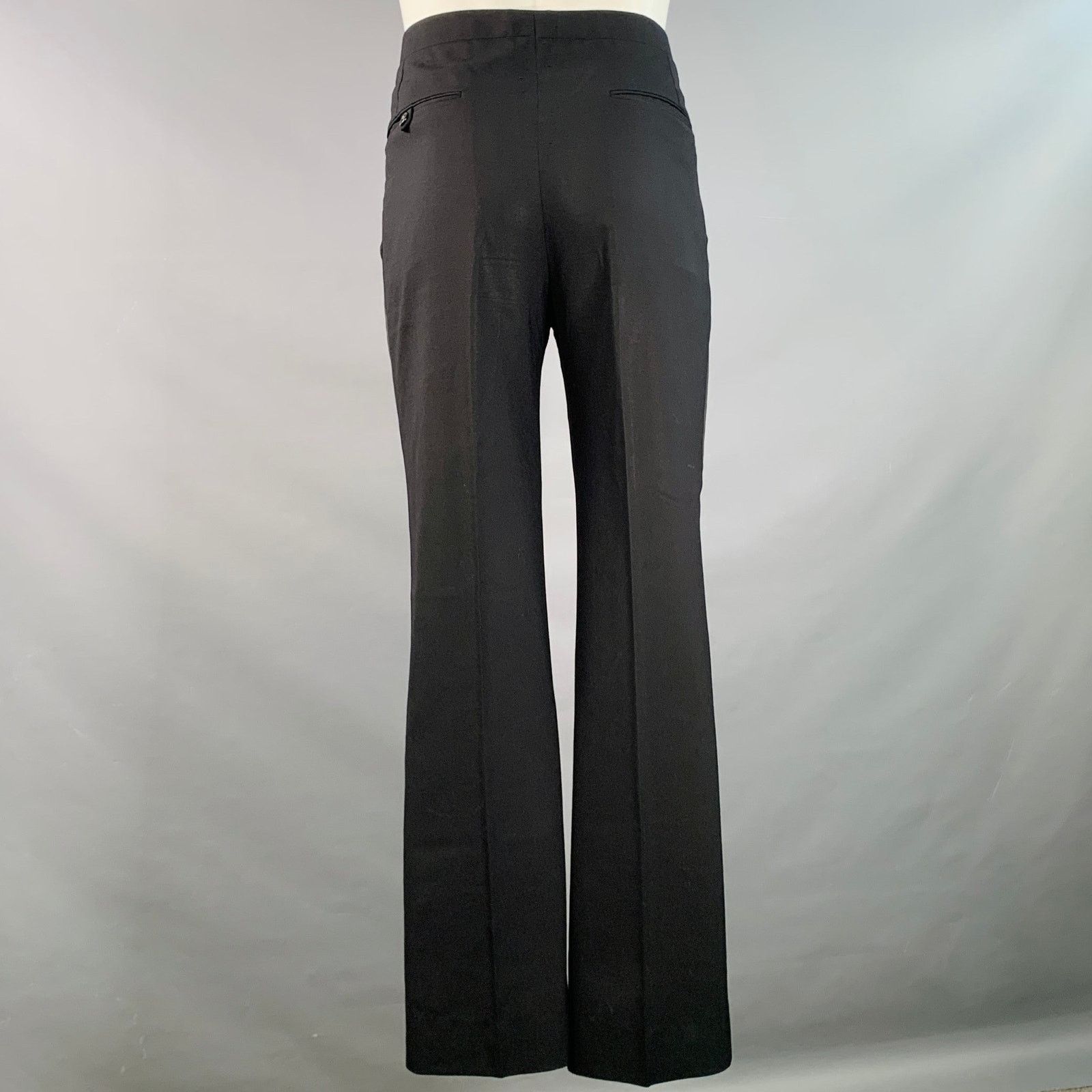 Paul Stuart Size 38 Regular Black Wool Notch Lapel 3 Piece Tuxedo Size 38R - 6 Thumbnail